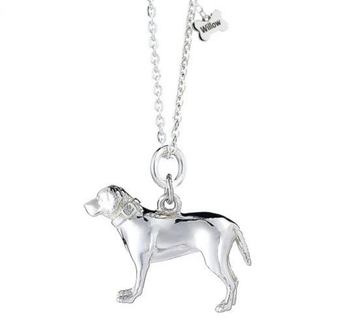 Mylee London Silver Labrador Necklace - Personalised - Yes