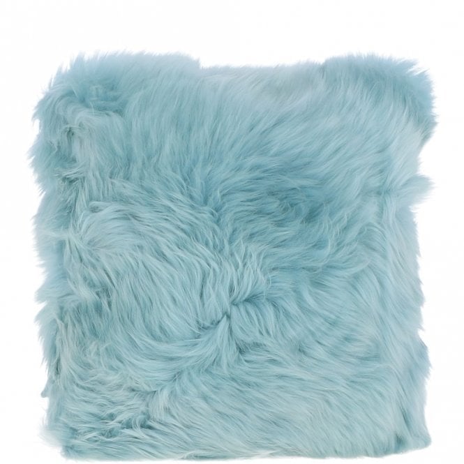 Rackhams Sheepskin Cushion - One Size - Duck Egg - Sheepskin