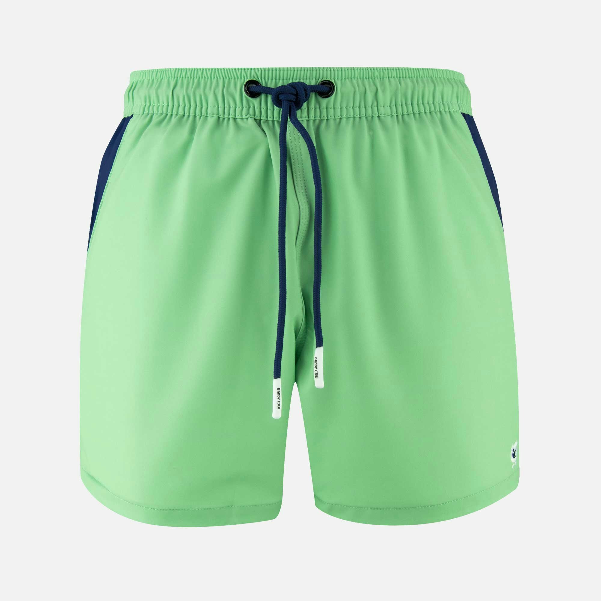 Randy Cow Green Mint - Swim Shorts With Waterproof Pocket - Xs