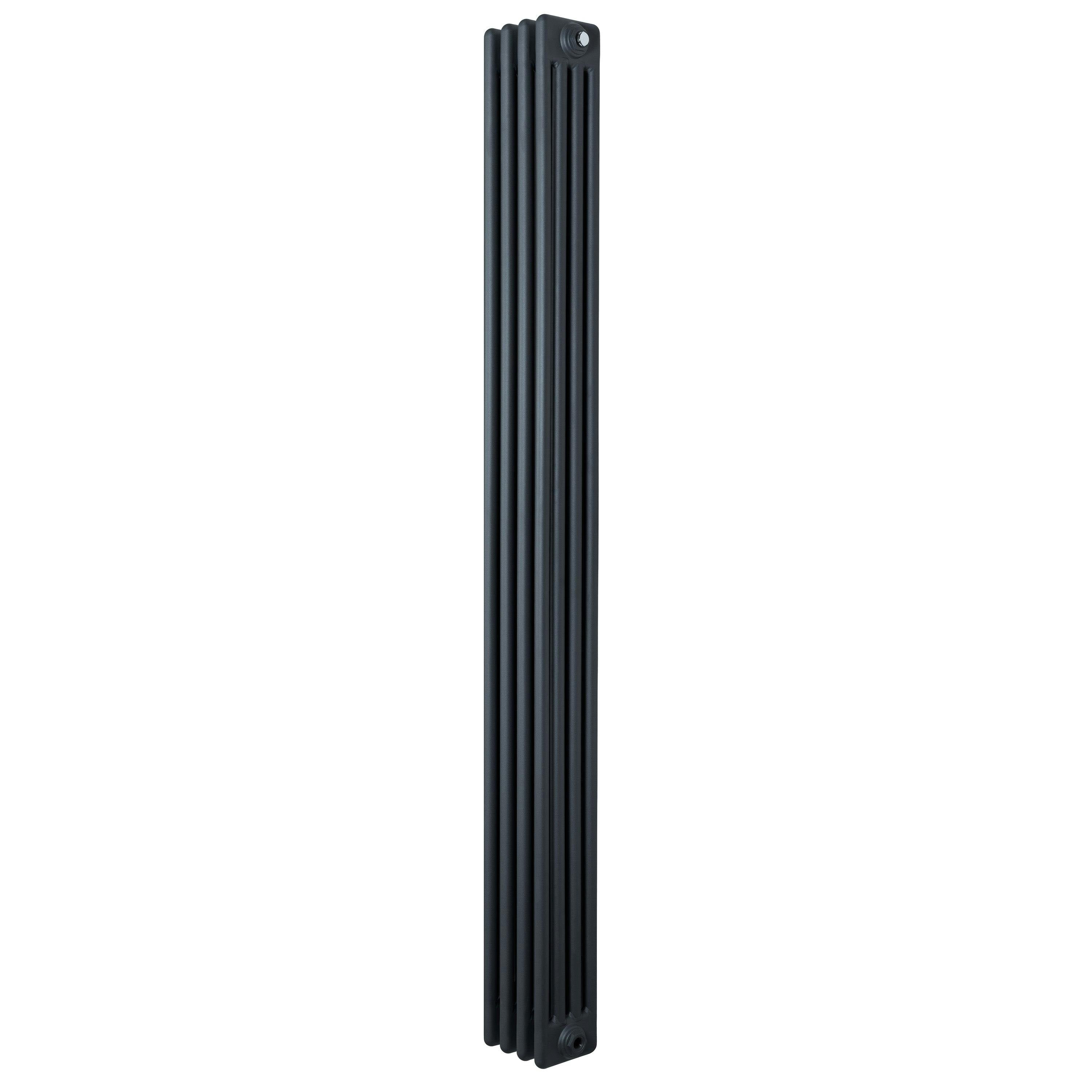Monstershop Anthracite/Grey Traditional 4 Column Radiator - 1800 X 200Mm
