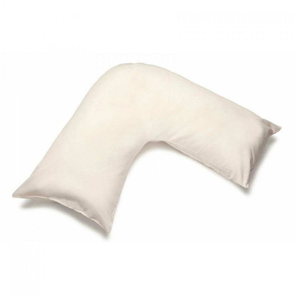 Rackhams Ivory Easycare Percale V-Shaped Orthopaedic Pillowcase - One Size - 50% Cotton/50% Polyester