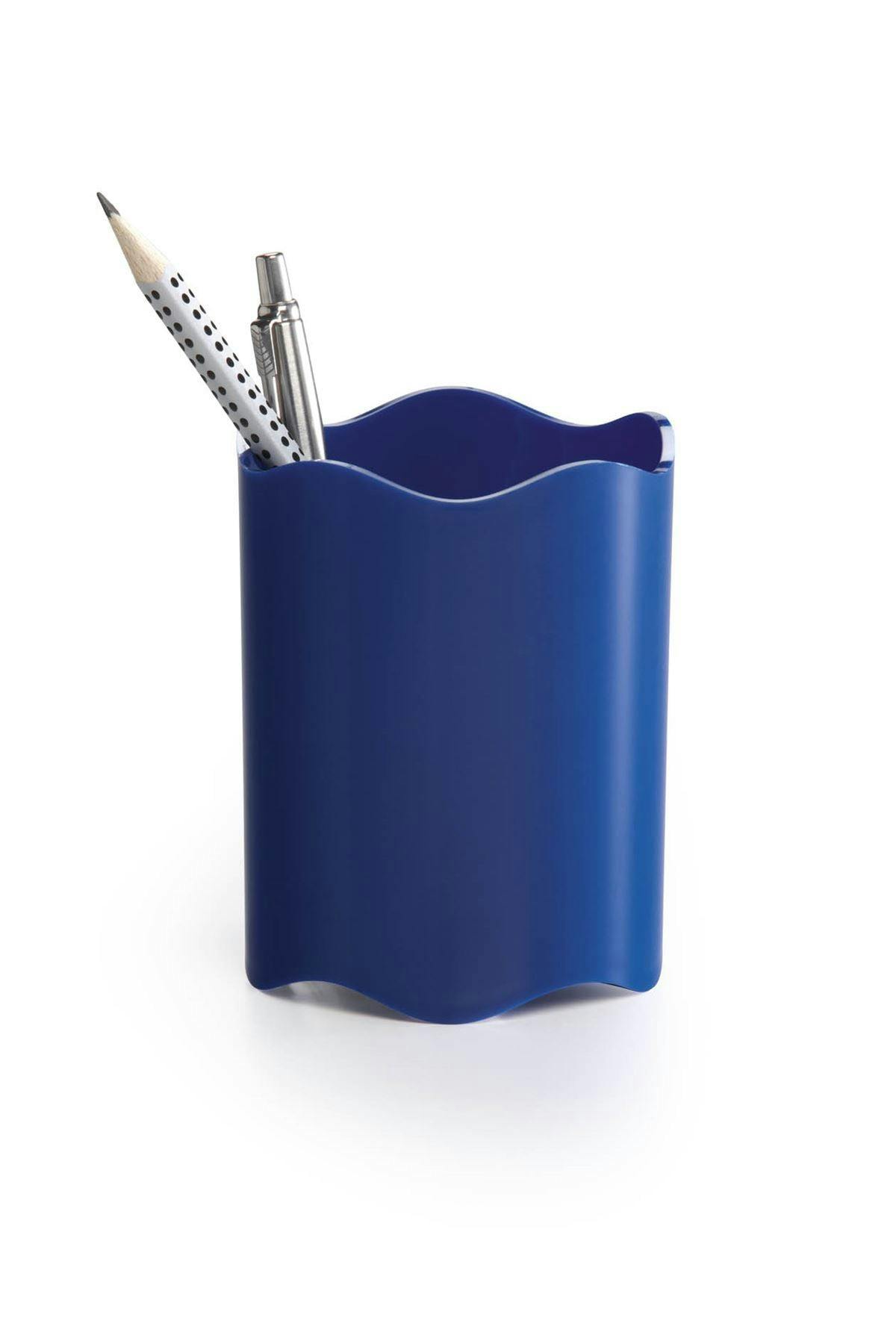Rackhams Blue Trend Pen Pot Pencil Holder Desk Tidy Organiser | 6 Pack |
