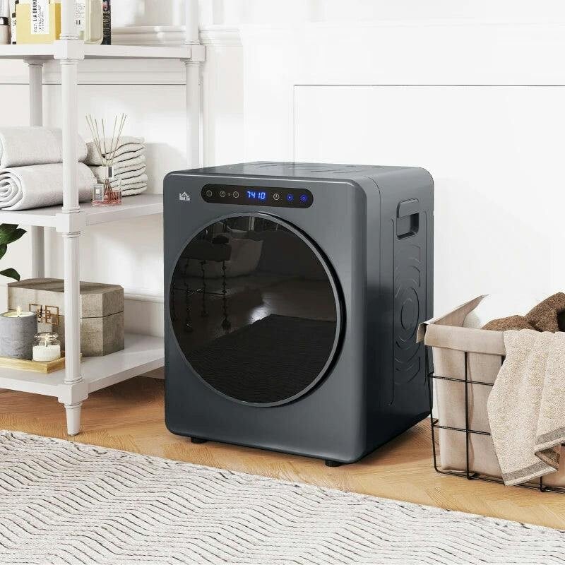 Homcom Unisex Grey 5/3 Kg Portable Vented Tumble Dryer Machine With Timer In - Image 6