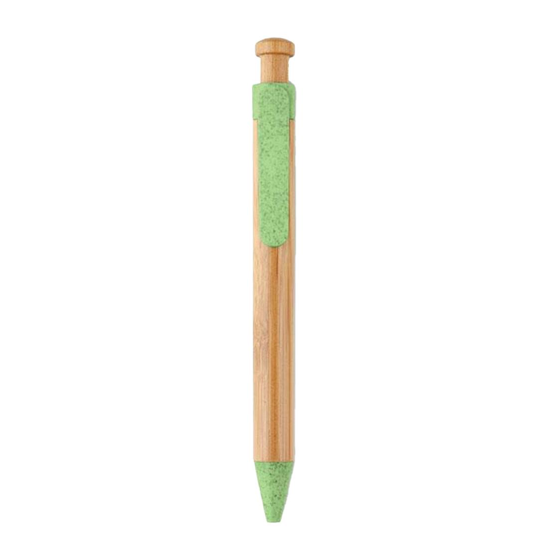 Rackhams Green Toyama Bamboo & Wheat Straw Ballpoint Pen - 14Cm X 1.2Cm
