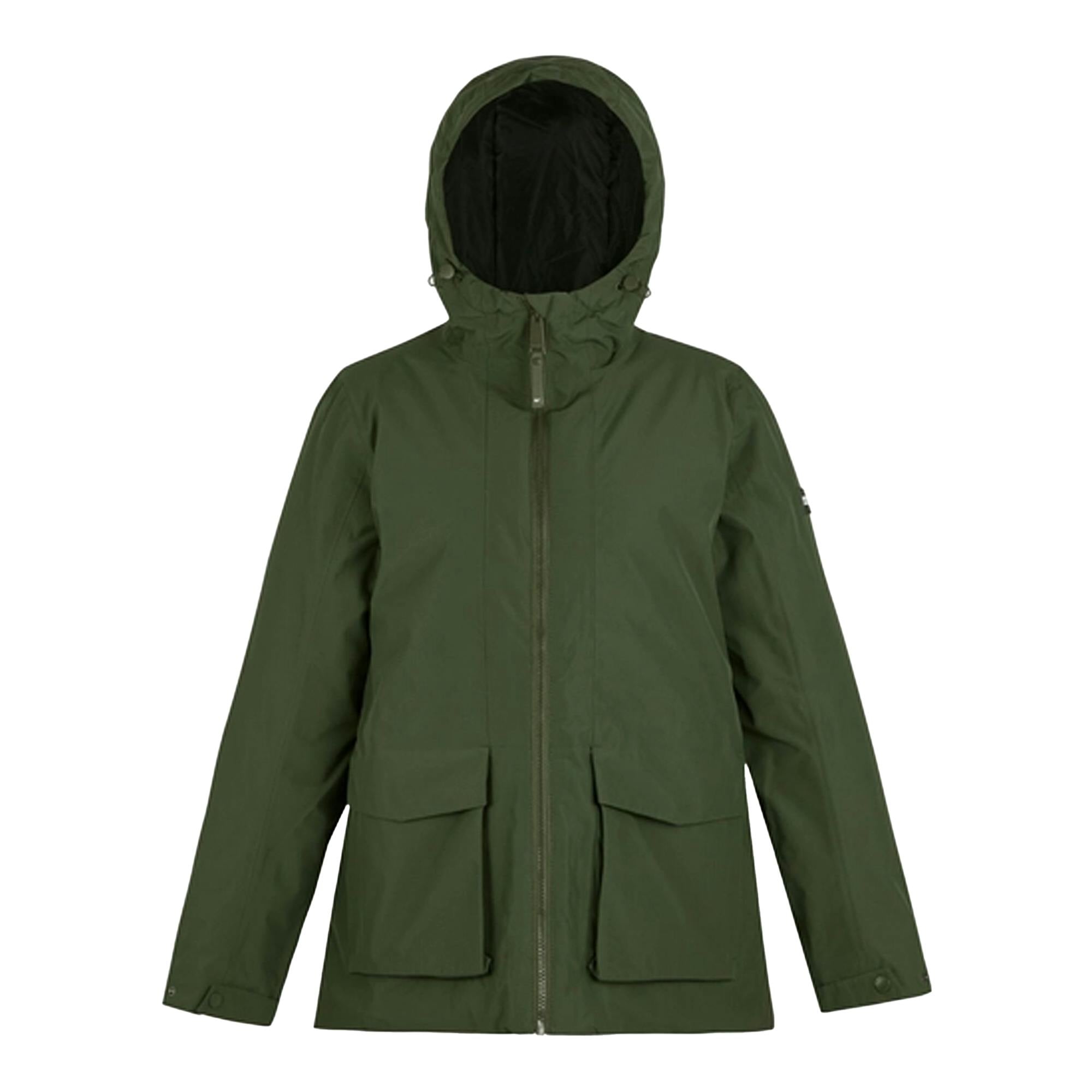 Regatta Women's Dark/Black Melane Insulated Waterproof Jacket - Khaki/ - 16 Uk - Khaki/ - 100% Polyester