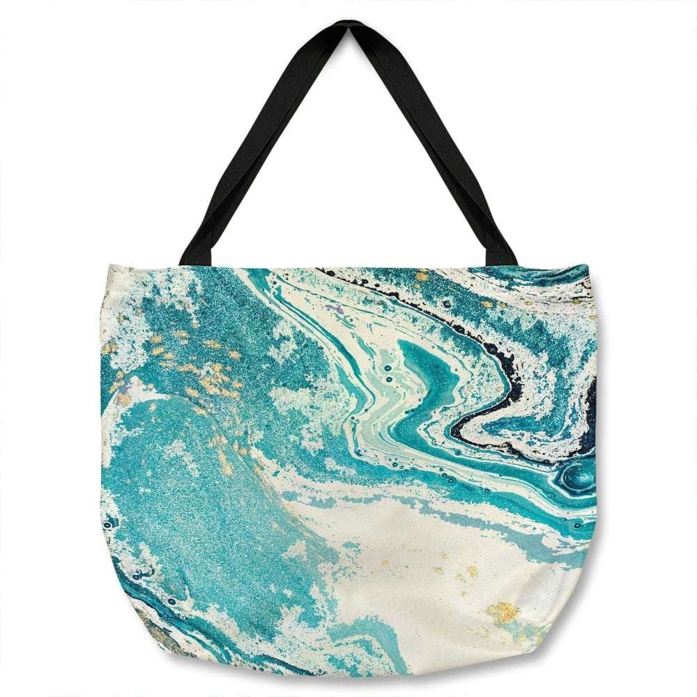 Benjamin Tate Design Blue Marble Tote Bag