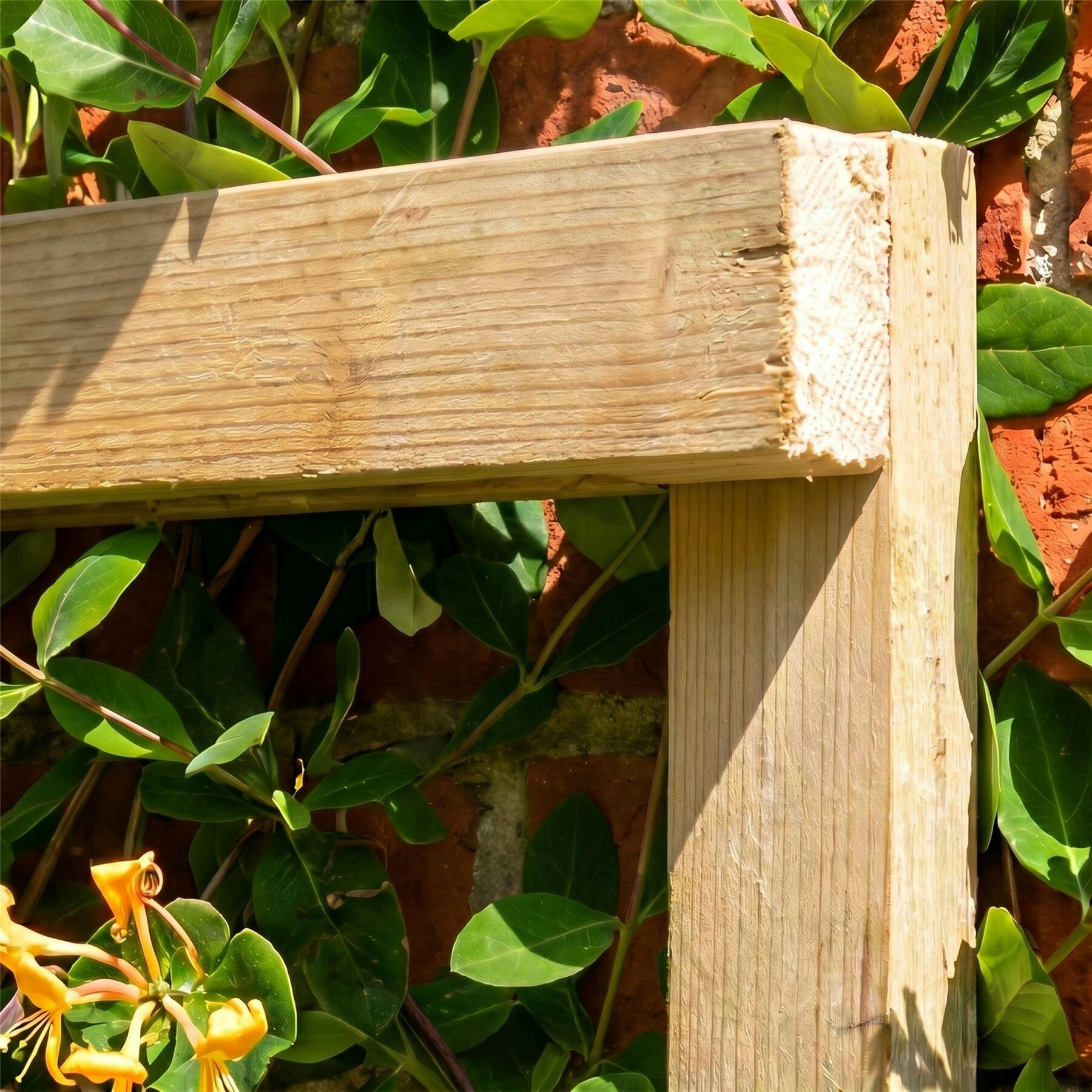 Premier Garden Supplies Light Privacy Square Top Fence Panel Topper 6Ft X 1-6Ft Garden Trellis Flat Top Lattice Panels For Fencing, Pergola & Patio - Wood - 3, 4 Or 5 - 5 Pack Height: 2Ft X Width: 6Ft (182.8Cm) X 5 Pack - Image 2