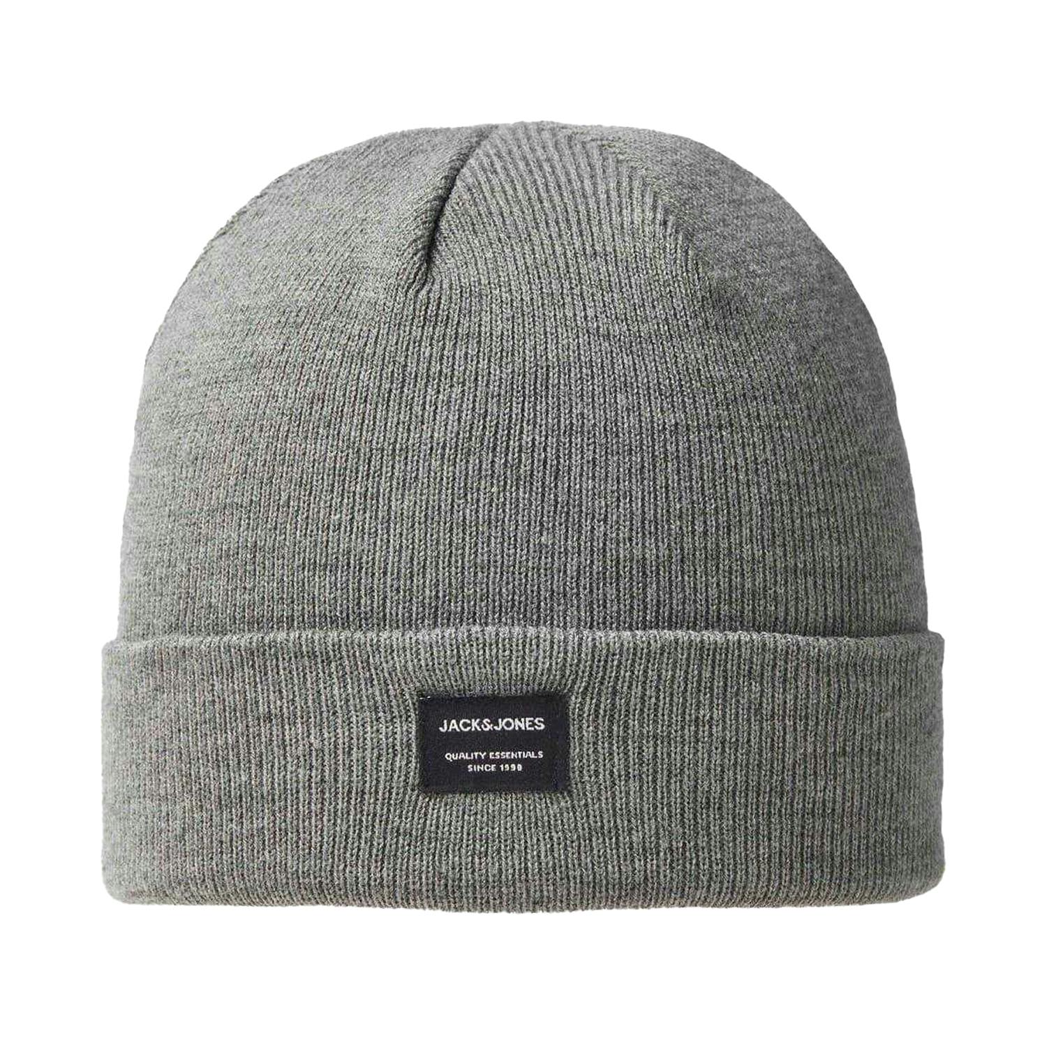 Jack And Jones Men's Grey Beanie - Melange Melange - One Size - Melange Melange