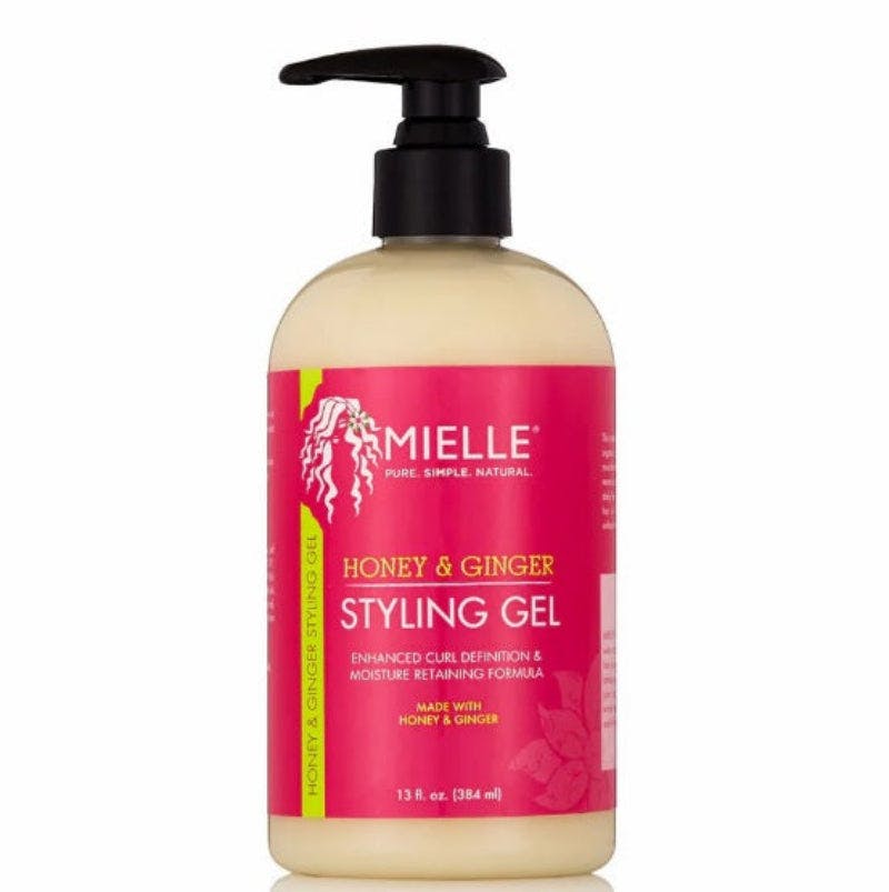 Mielle Honey & Ginger Styling Gel 384Ml – Strong Hold Gel For Defined, Frizz-Free Curls