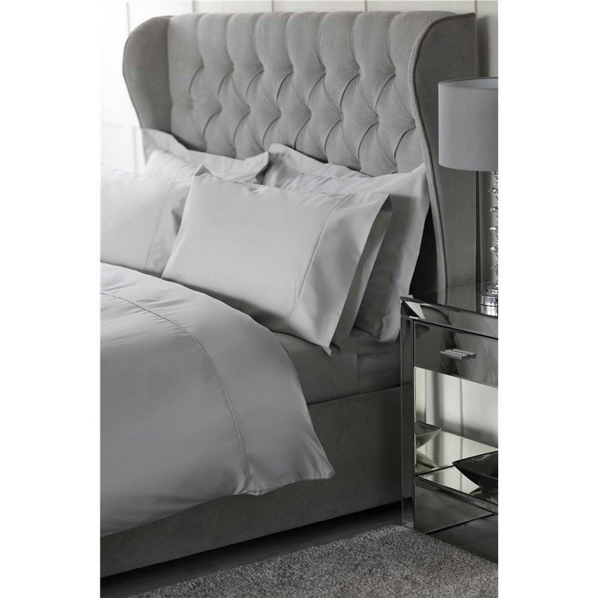 Belledorm Bamboo Fitted Sheet - Platinum - Platinum - 190Cm X 122Cm - 70% Bamboo/30% Cotton