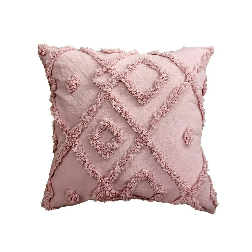 Velosso Purple Shabby Chic Tuft Cushion - 43Cm X 43Cm