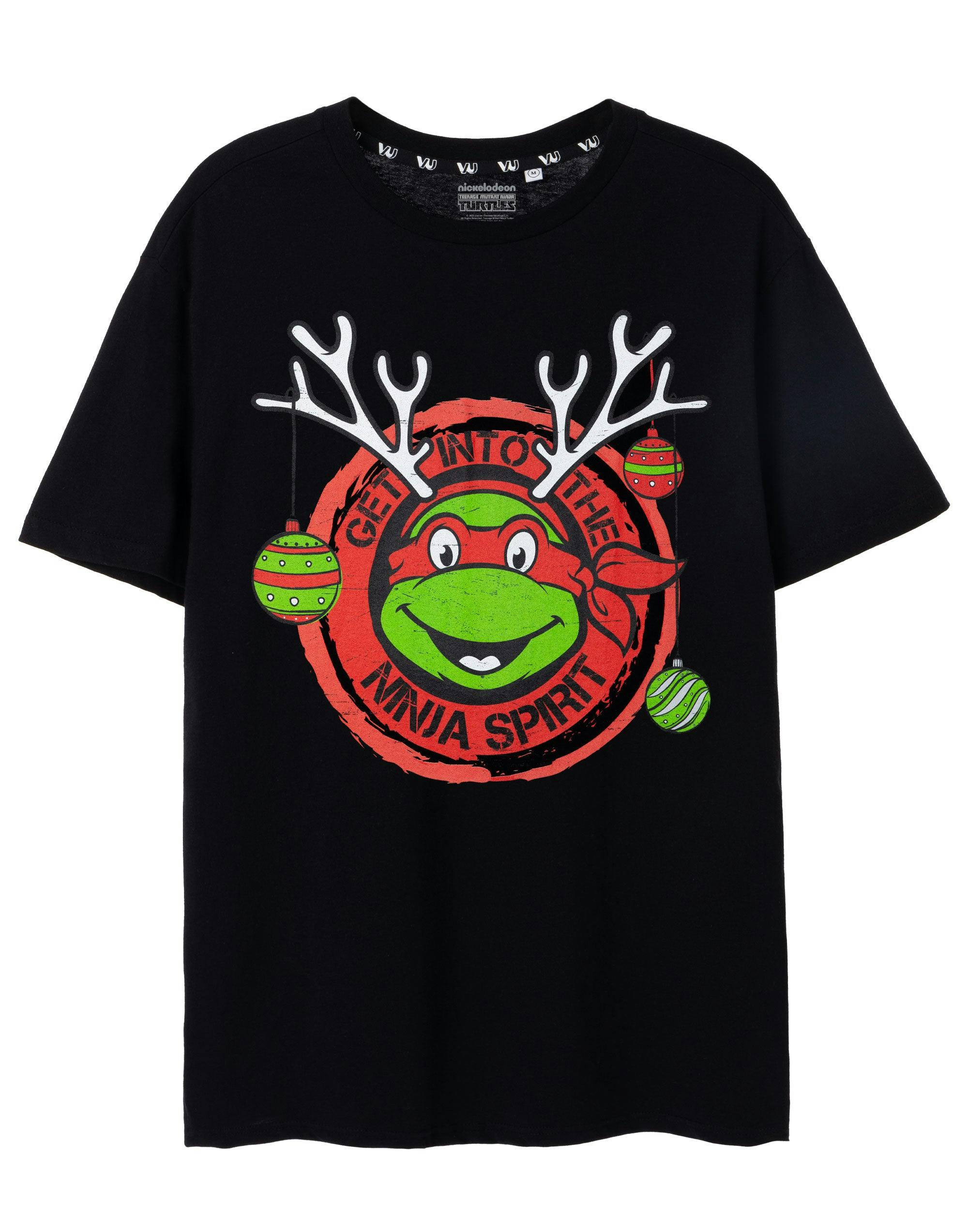 Vanilla Underground Men's Black Teenage Mutant Ninja Turtles Ninja Spirit Short Sleeved T-Shirt - XXX-Large