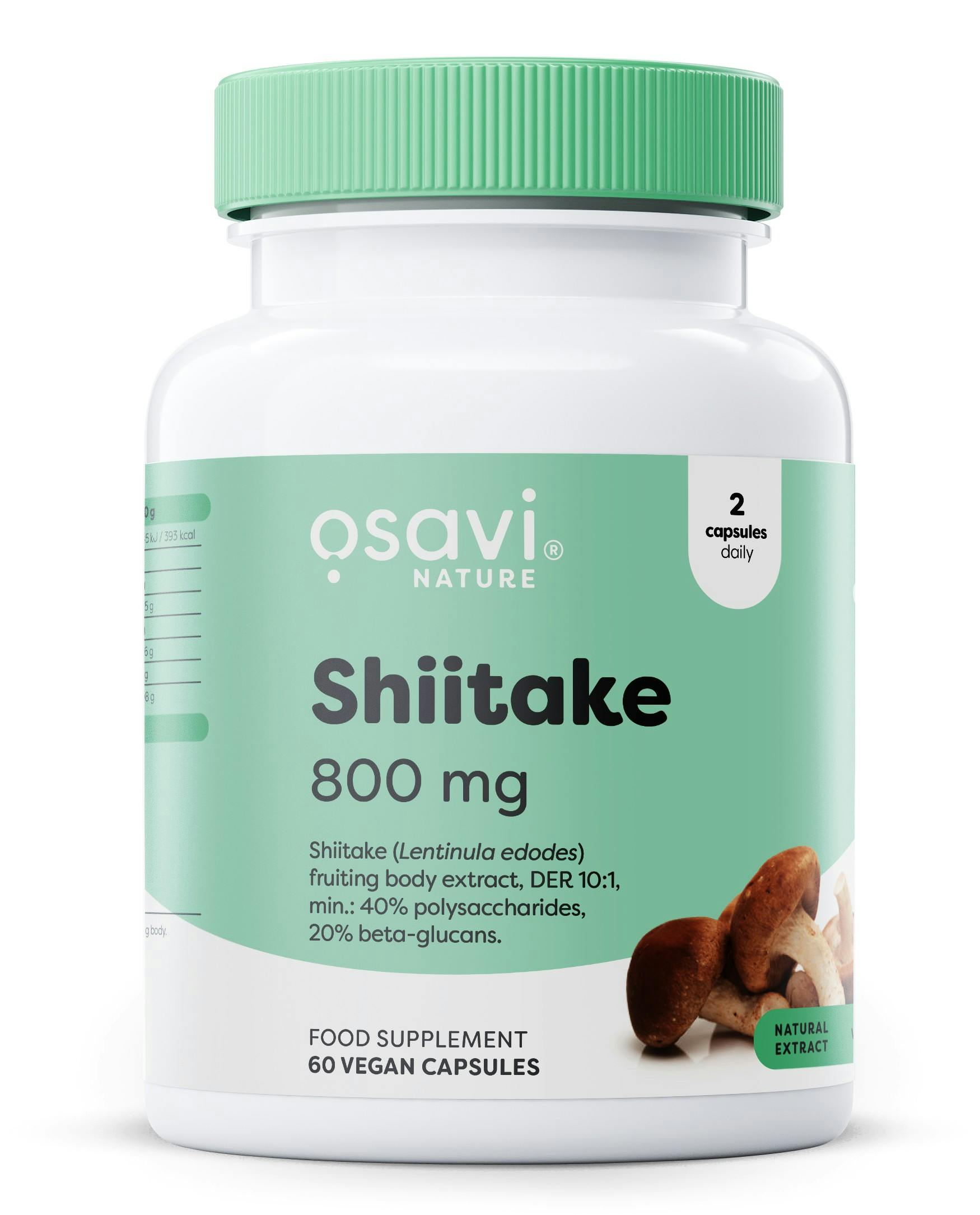 Osavi Shiitake 800mg - 60 vegan caps - Image 5