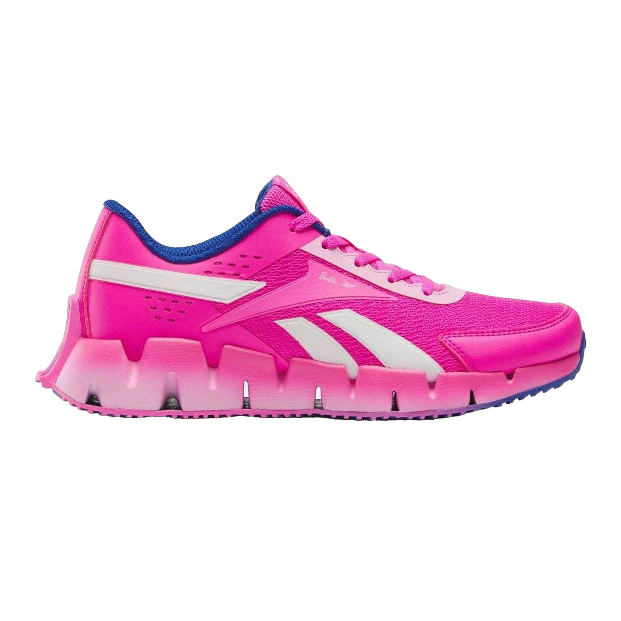 Reebok Girls Pink Zig Dynamica 5 Barbie Mesh Trainers - 5.5 Uk Child - 100% Mixed