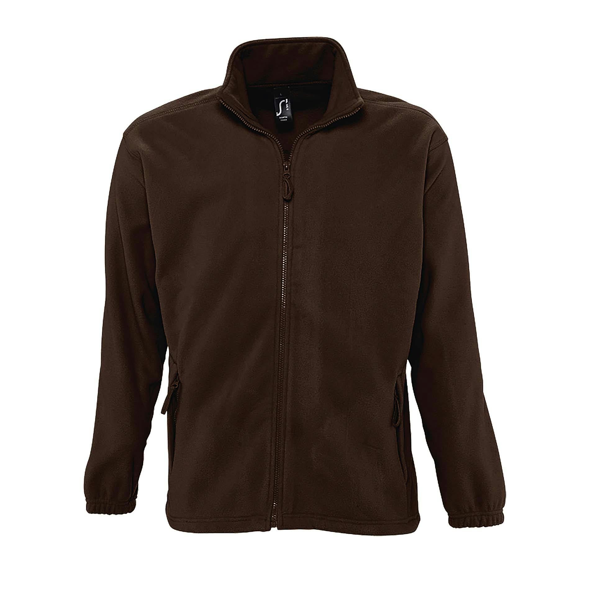 Sols (5Xl, Dark Chocolate) Mens North Full Zip Outdoor Fleece Jacket - Image 3