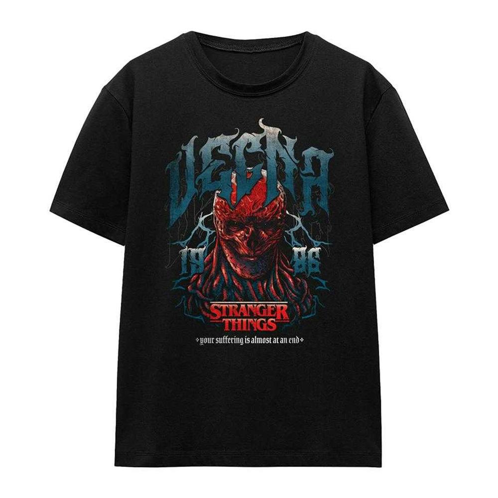 Stranger Things Women's Black Evil Band 86 Vecna T-Shirt - L