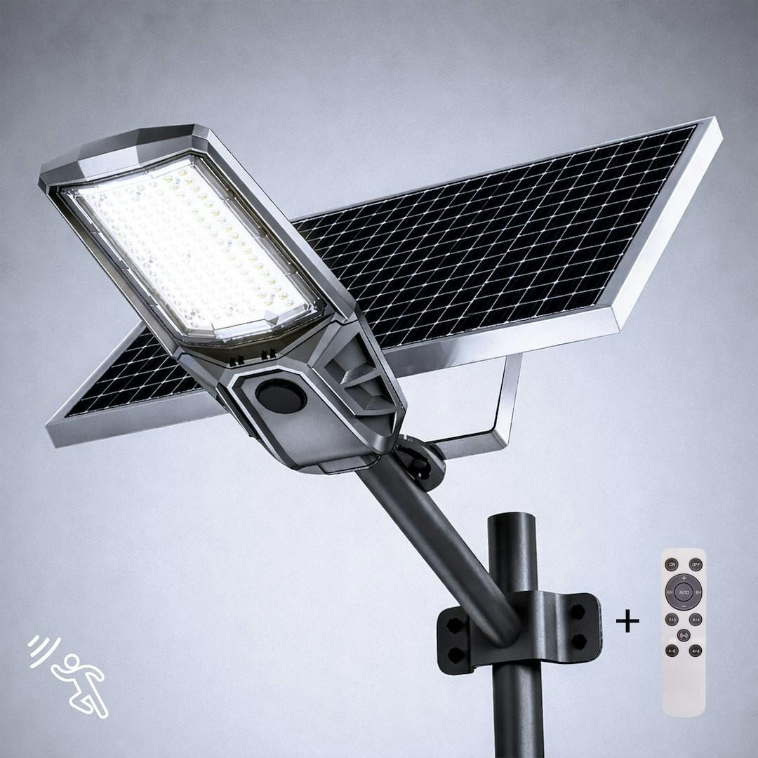 Milagro Grey Kobra Ii Solar Lamp 400W 2400Lm 4000K Ip65