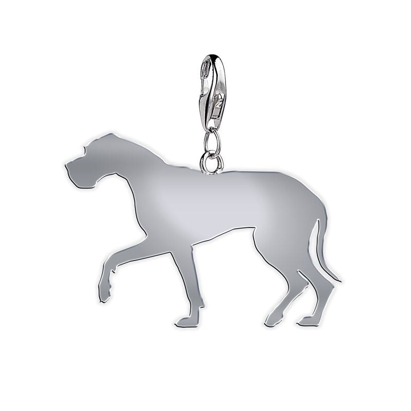 Mylee London Silver Great Dane Silhouette Charm - Clip On Charm - Yes
