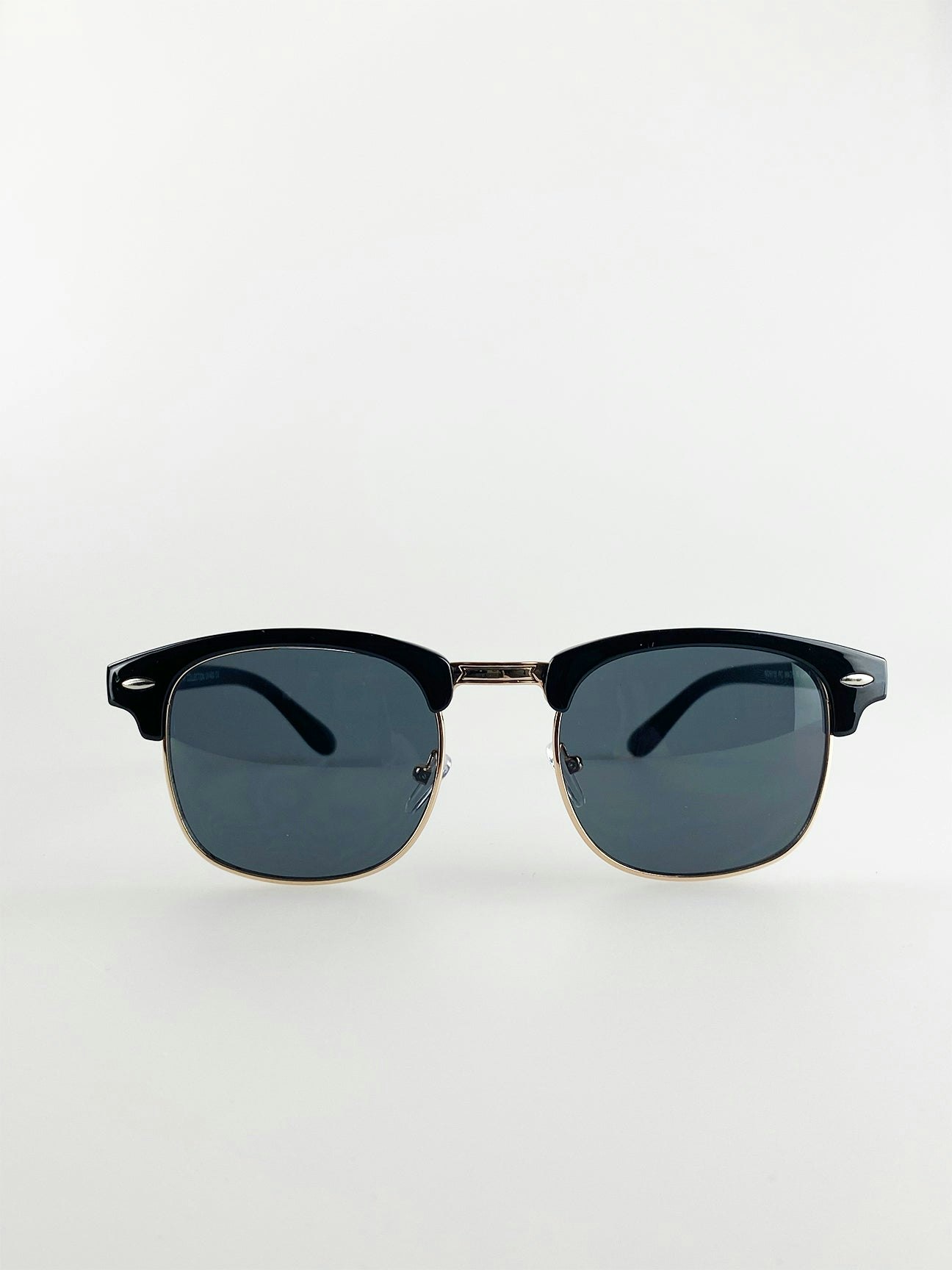 Svnx Black Clubmaster Sunglasses With Lenses - One Size