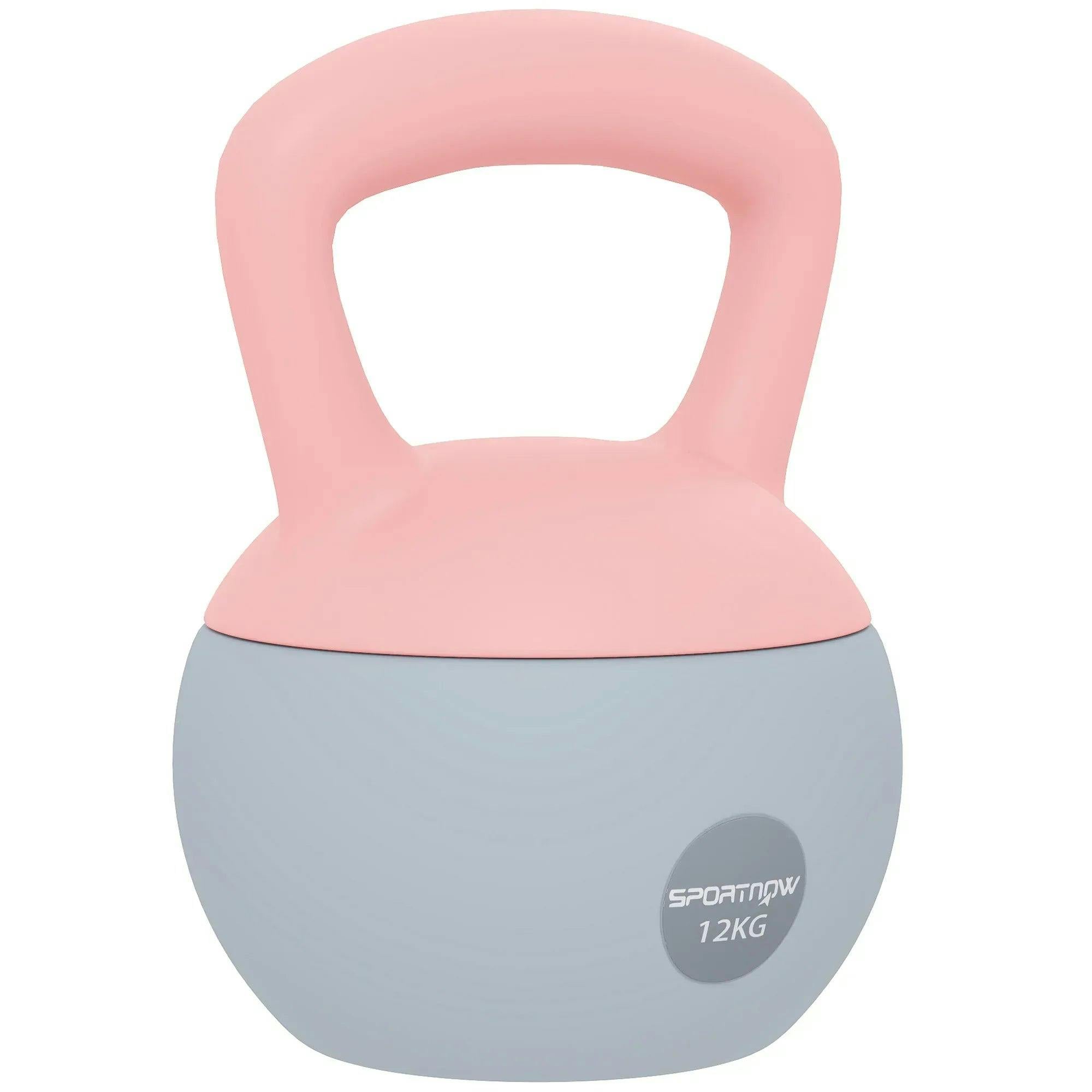 SPORTNOW 4/6/8/10/12kg Soft Kettlebell with Non Slip Handle Grey | Kettle Bell, Home Gym, Weight Lifting, Strength Training - Image 6