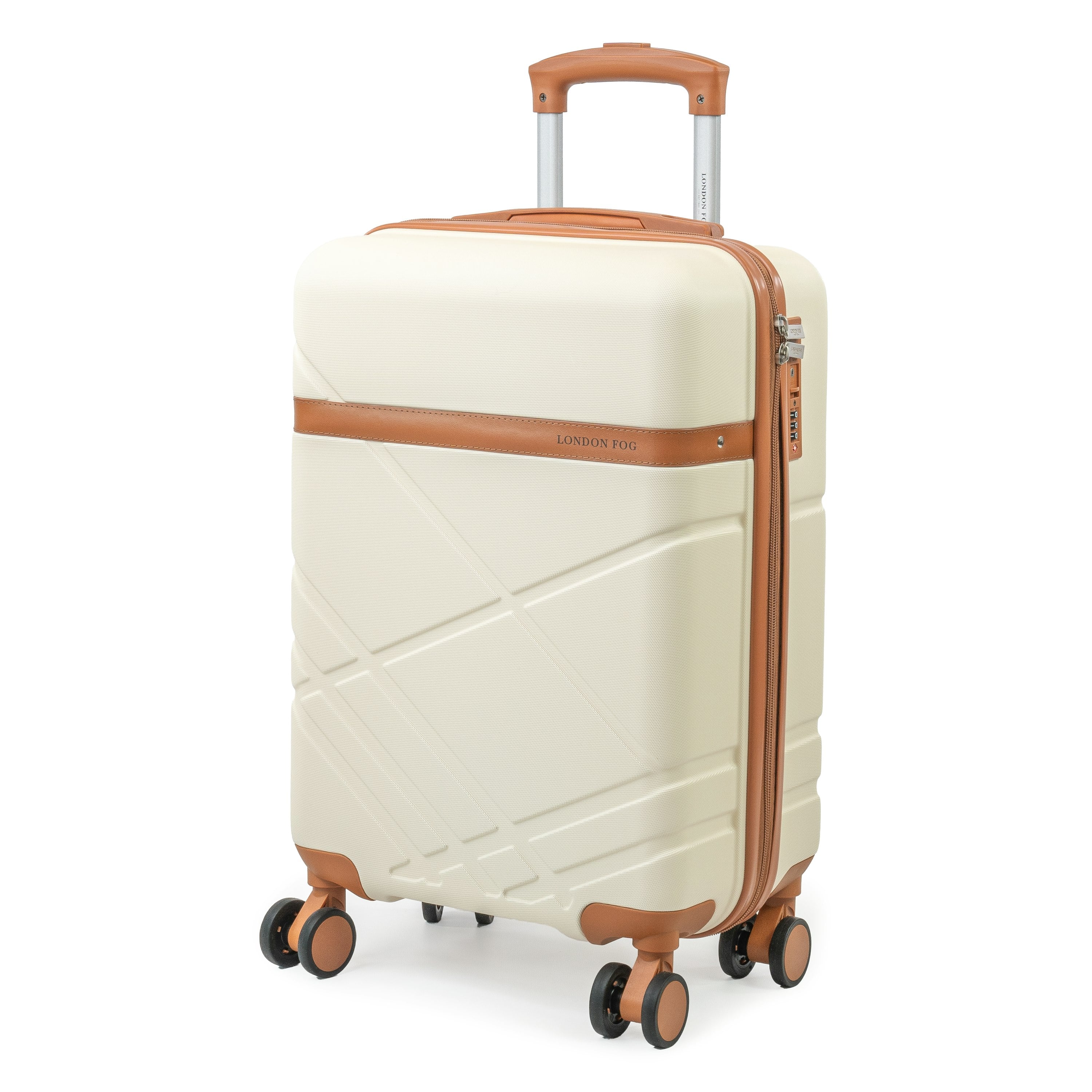 London Fog Cream The Elegant Eton Hardshell Wheeled Matching Luggage Suitcase Tsa Locks - Small - Abs
