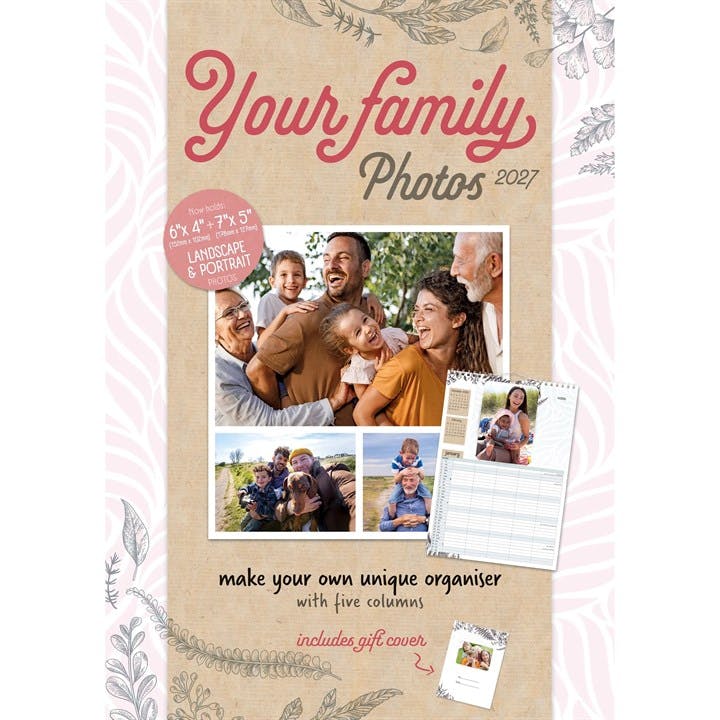Your Family Photos A3 Family Planner 2027, Family Planners, Month To View, Family, Gift