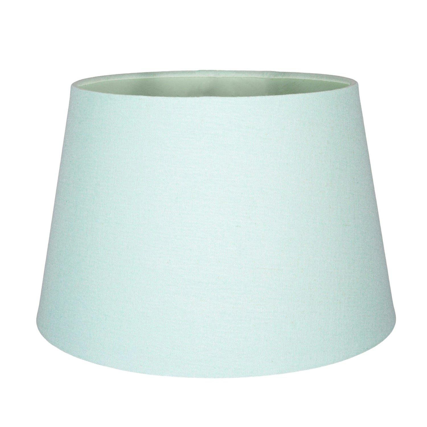 Happy Homewares White Classic 10 Inch Duck Egg Linen Fabric Drum Table/Pendant Lamp Shade 60W Maximum