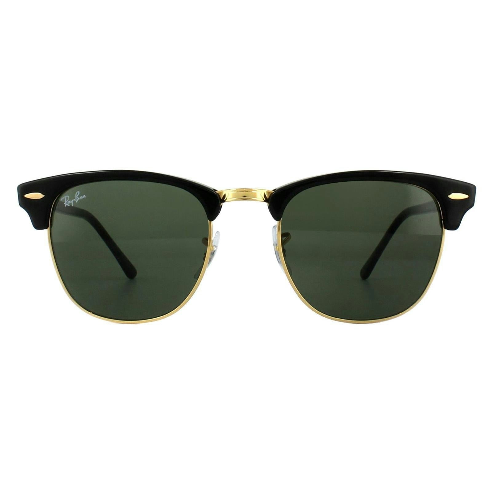 Ray-Ban Unisex Black Round Green Sunglasses - Image 15