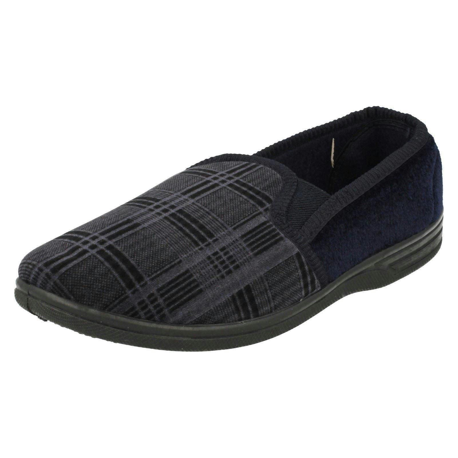 Spot On Men's Quality Slippers - Navy - Uk 7