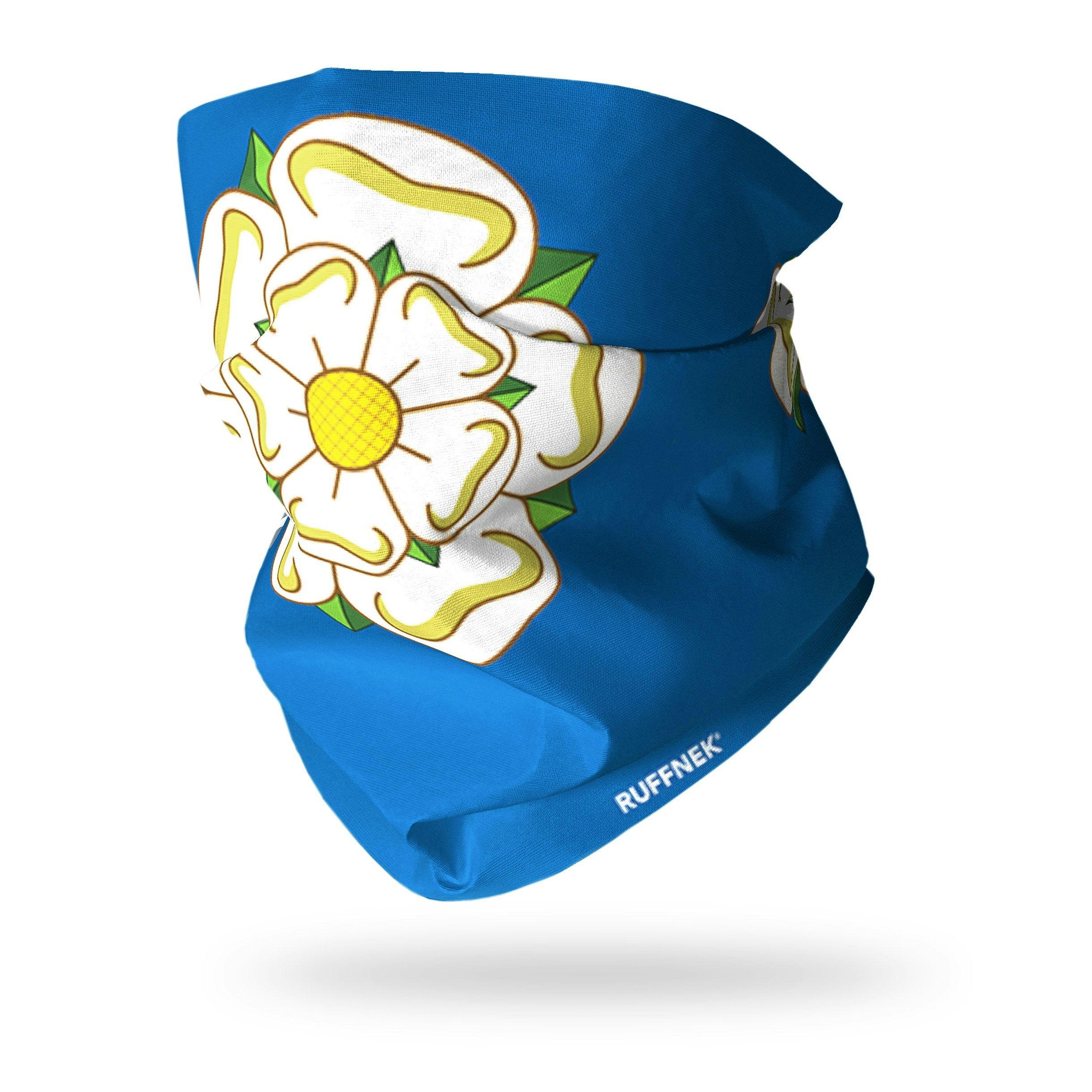 Ruffnek Men's Blue Yorkshire Rose Flag Snood Tube Scarf