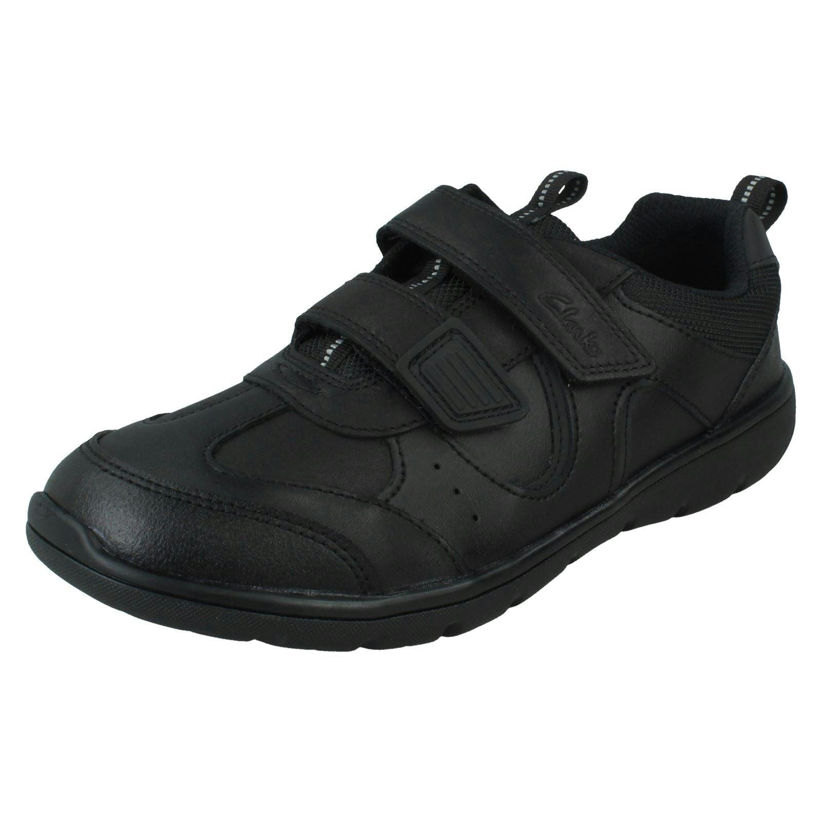 Clarks Boys Black School Shoes Scooter Run - Leather - Uk 12.5 Child - H