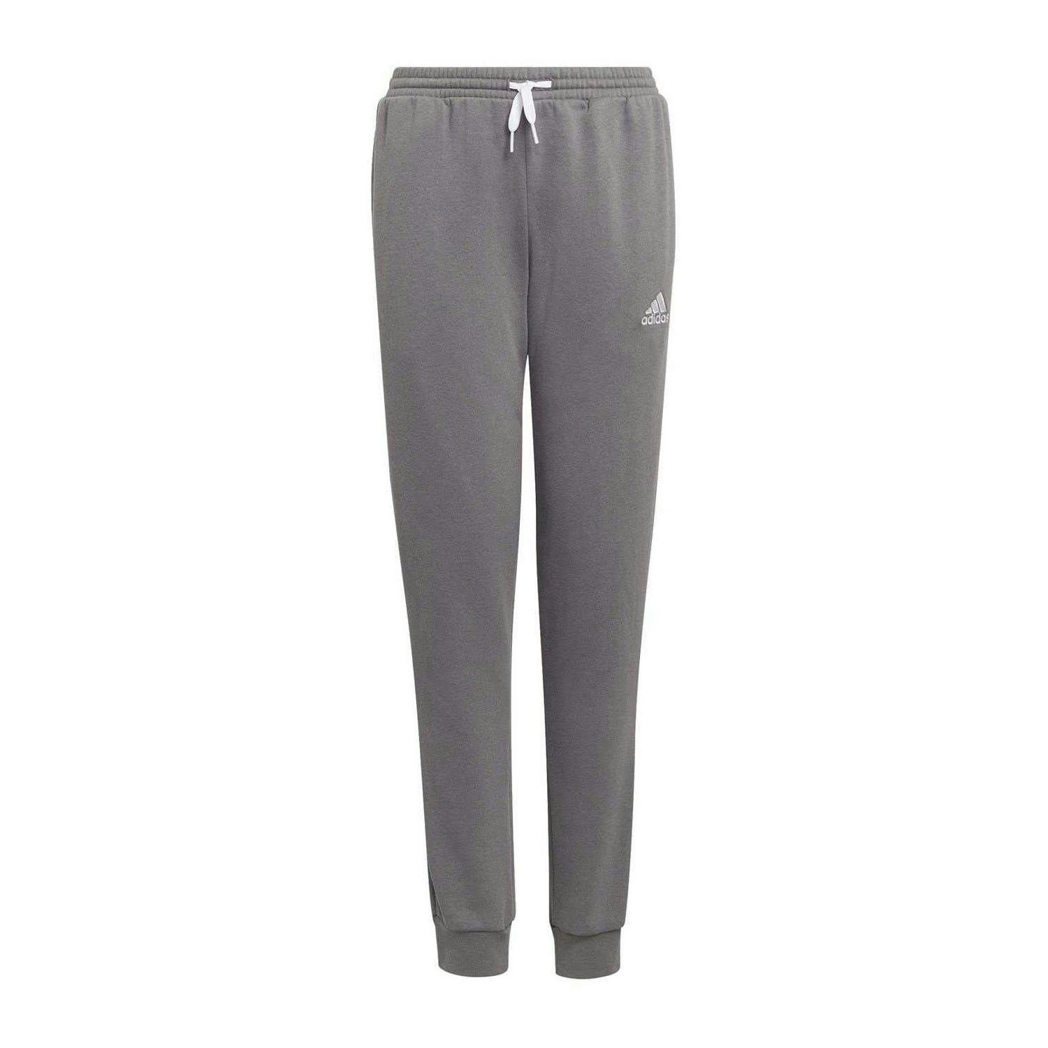 Adidas Grey Kids Ent22 Athletic Jogging Bottoms - 9-10 Years - 70% Cotton/30% Polyester