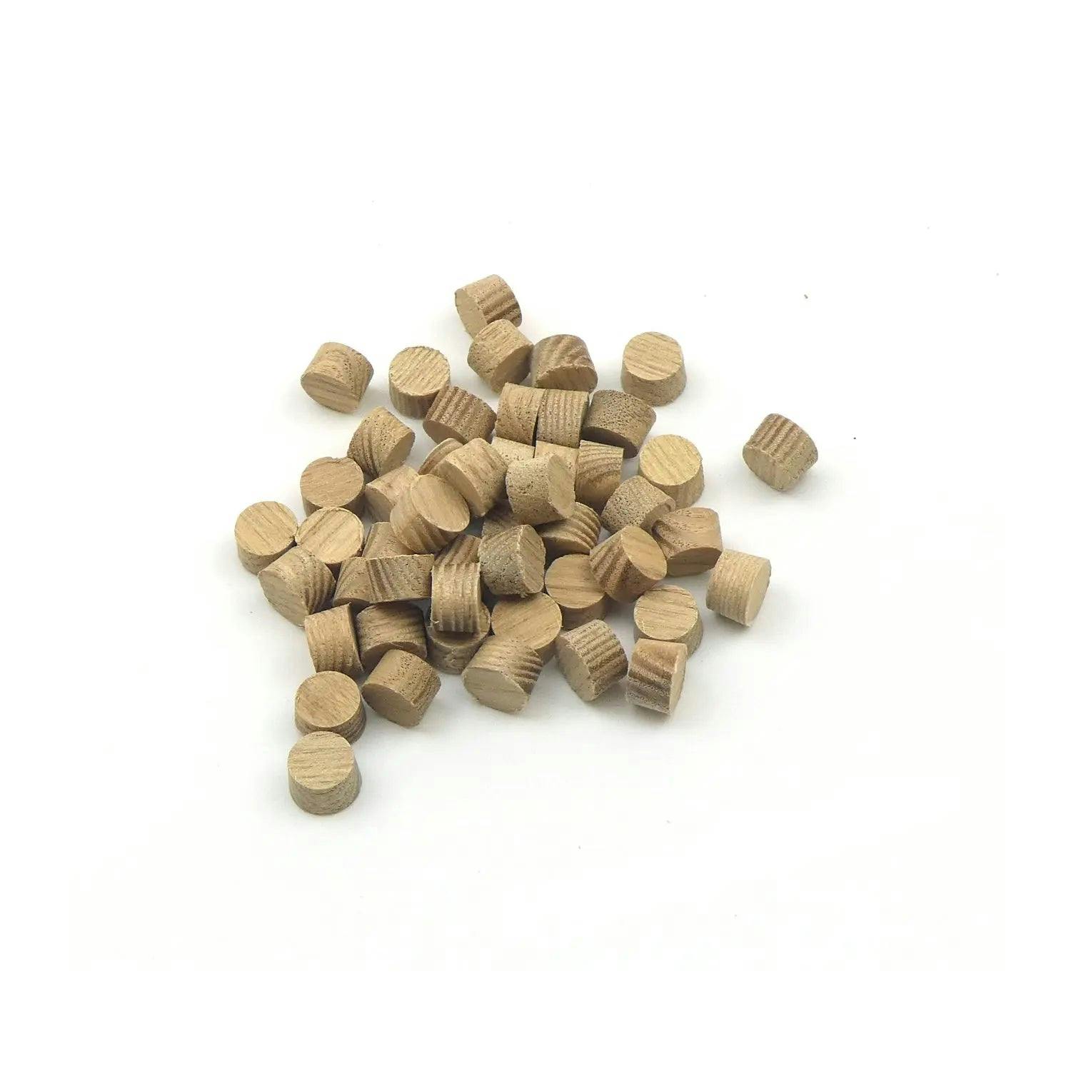  - Oakcrafts10mm Ash Flat Head Cross Grain PlugPack Of 50 - Image 2