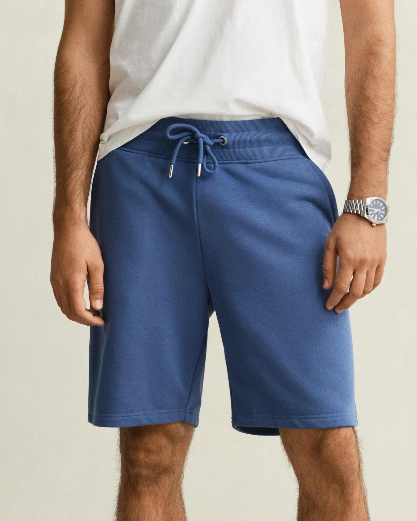 Gant Blue Regular Fit Shield Logo Sweat Shorts - 442 Vintage - 442 Vintage - M