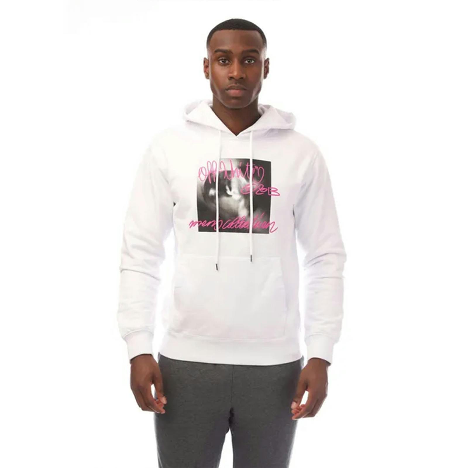 Off-White White Off- Tornado Type Slim Hoodie In - S