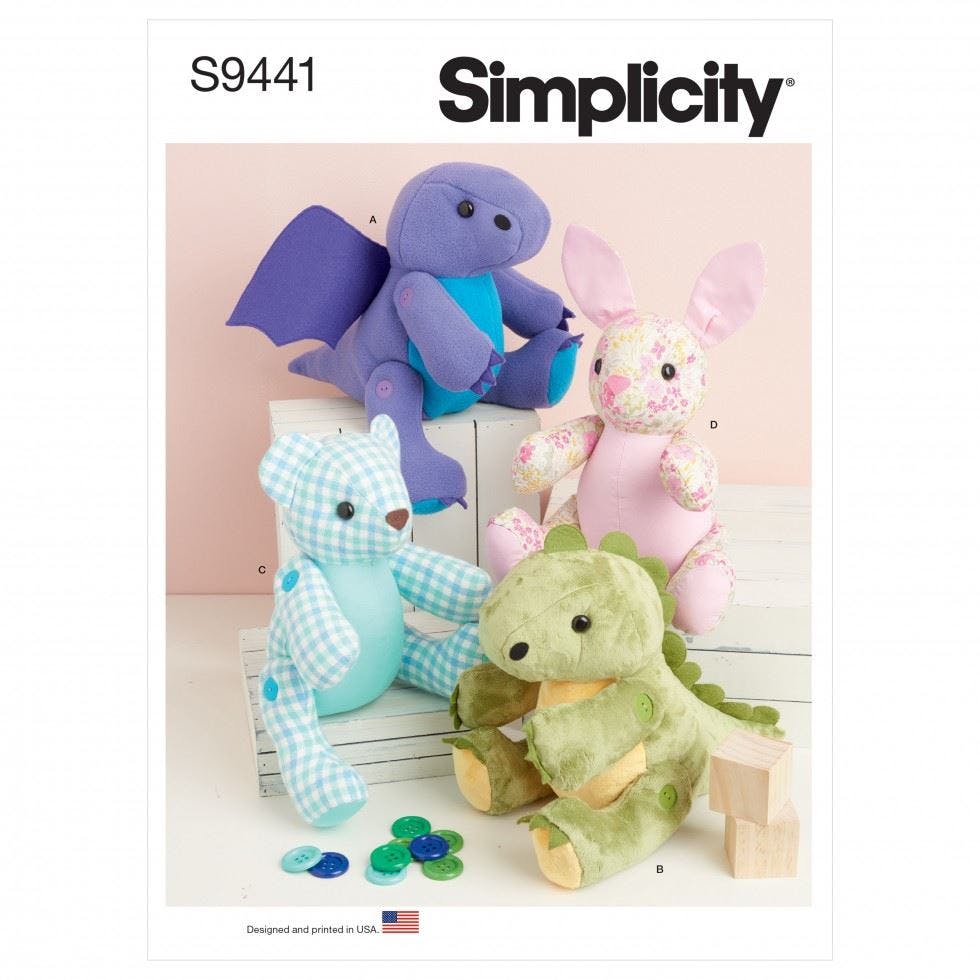 Simplicity Sewing Pattern 9441, Toys Os (One Size) - Intermediate - Os (One Size)