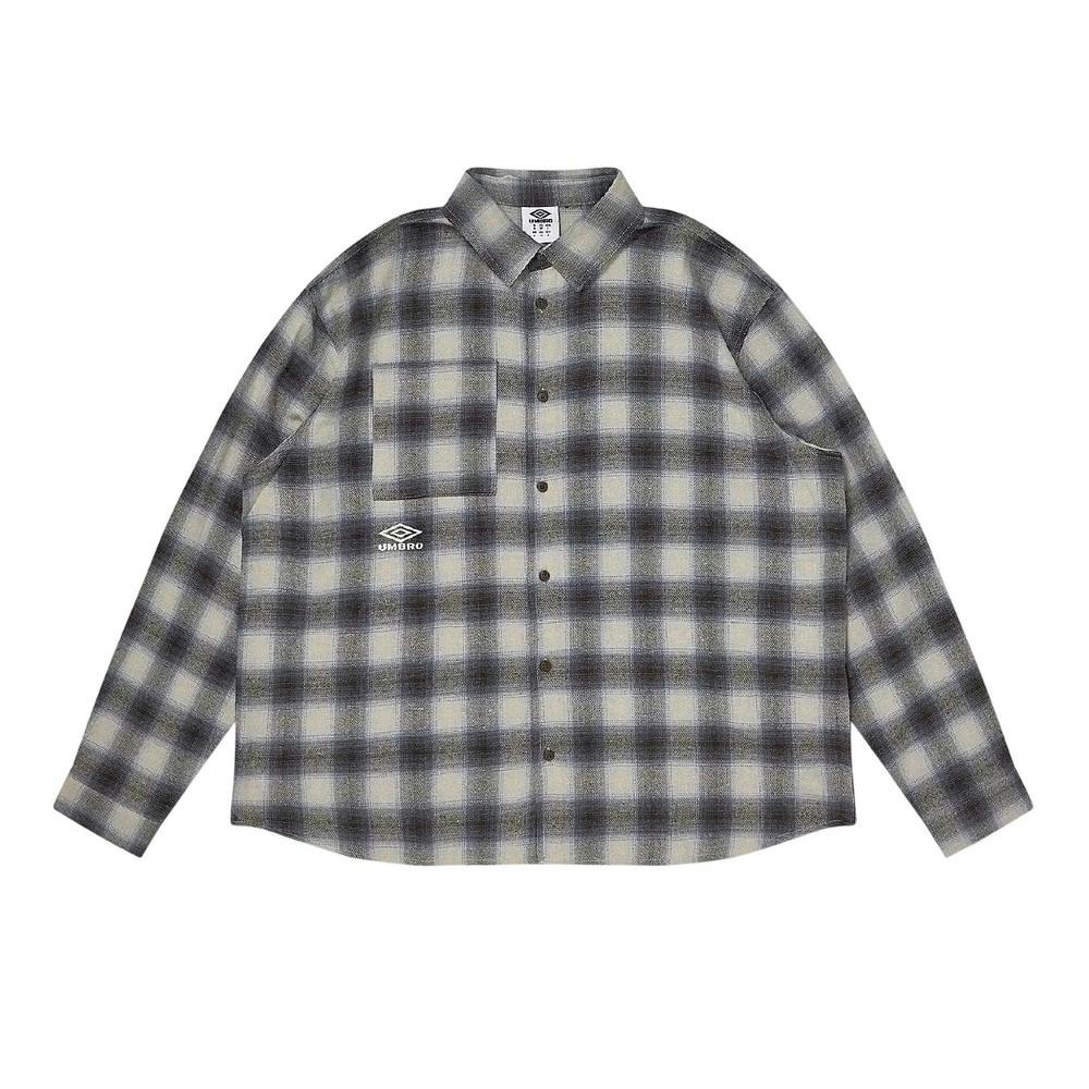 Umbro Men's Blue Checked Cotton Shirt - M - 100% Cotton