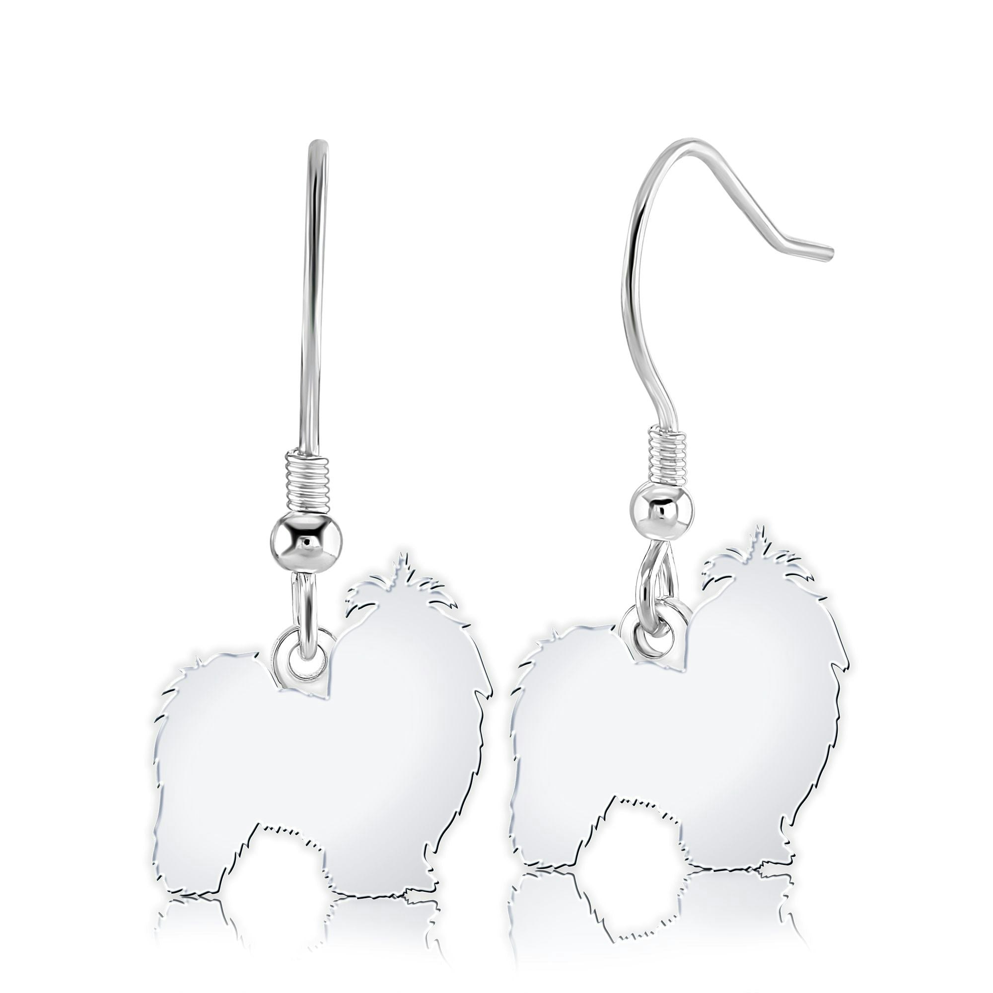 Mylee London Silver Shih Tzu Silhouette Earrings - Yes - Hook