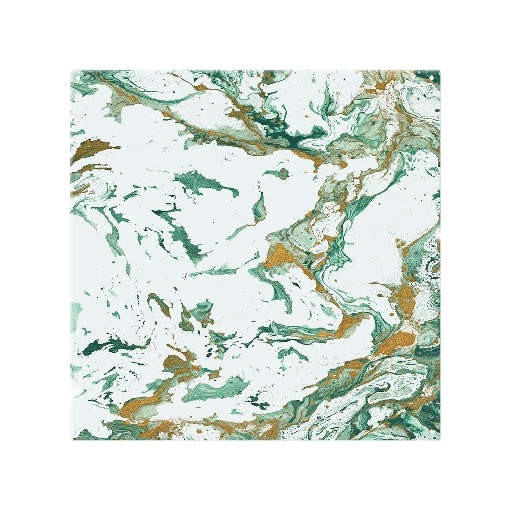 Rackhams Green/Golden & Marble Splash Back - Size 60 X 50Cm