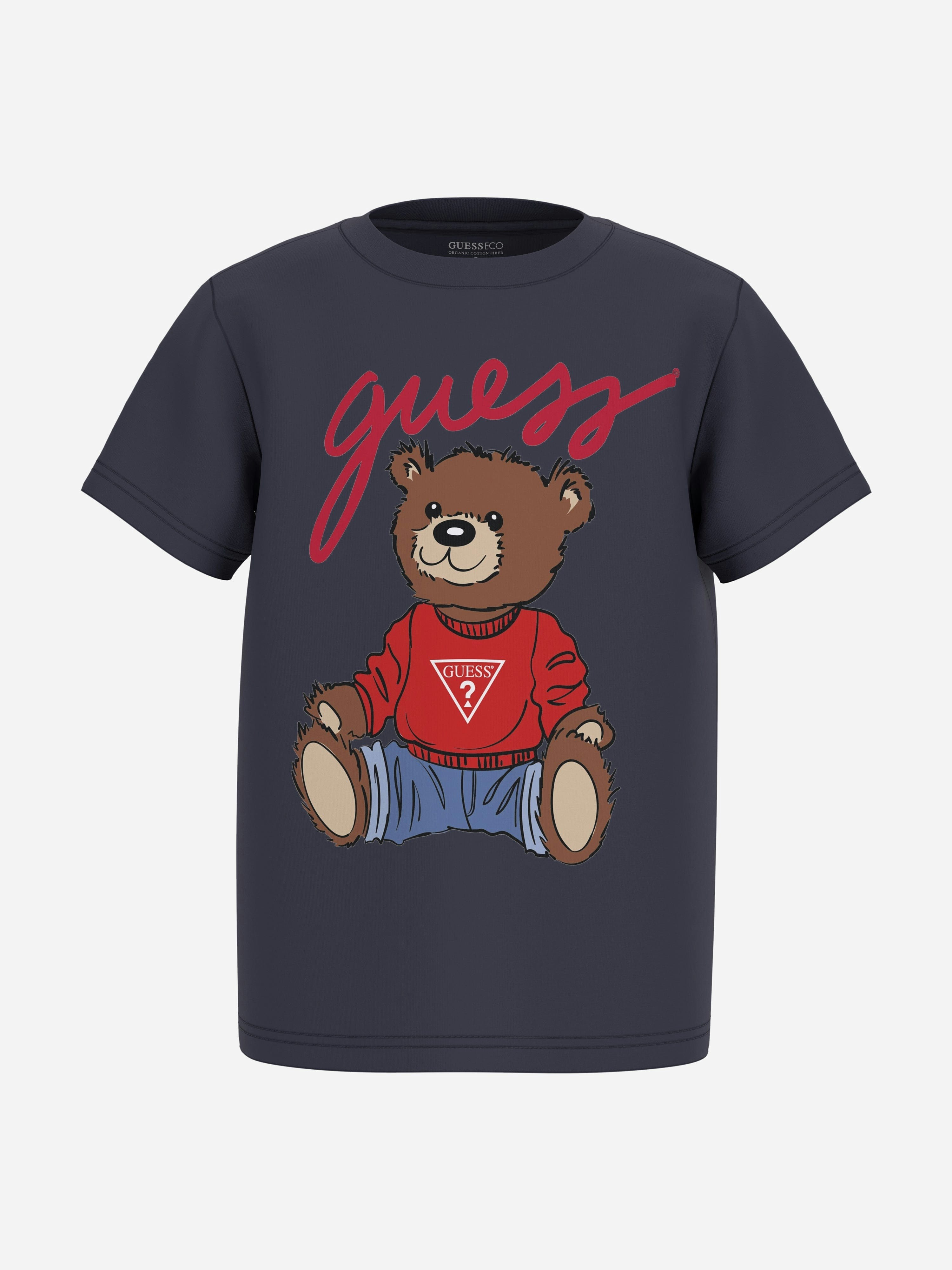Guess Kids Teddy Bear T-Shirt In Navy - Navy - 18 Mths