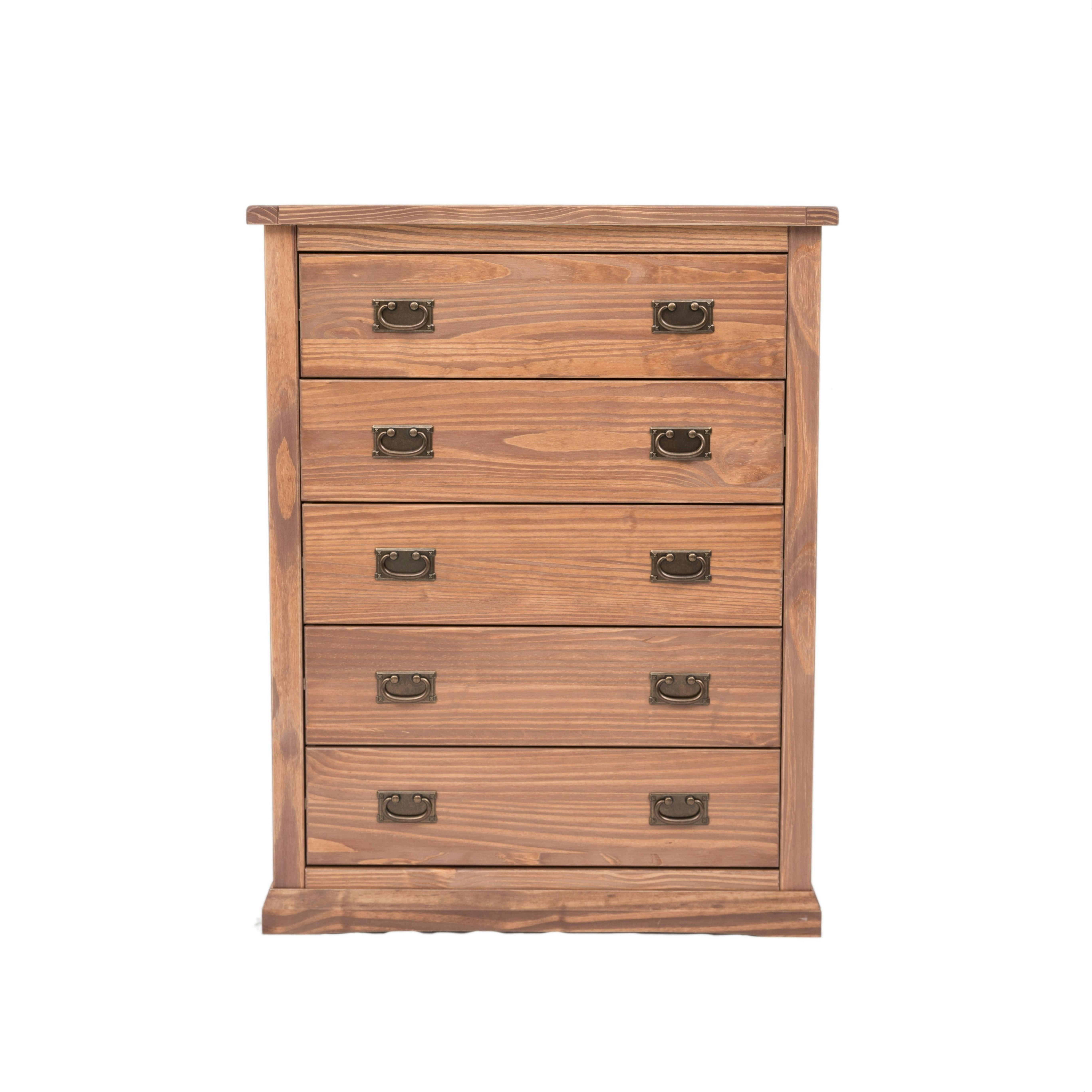 Cabinet Bits Brown Tirolo 5 Drawer Chest Of Drawers Bras Drop Handle