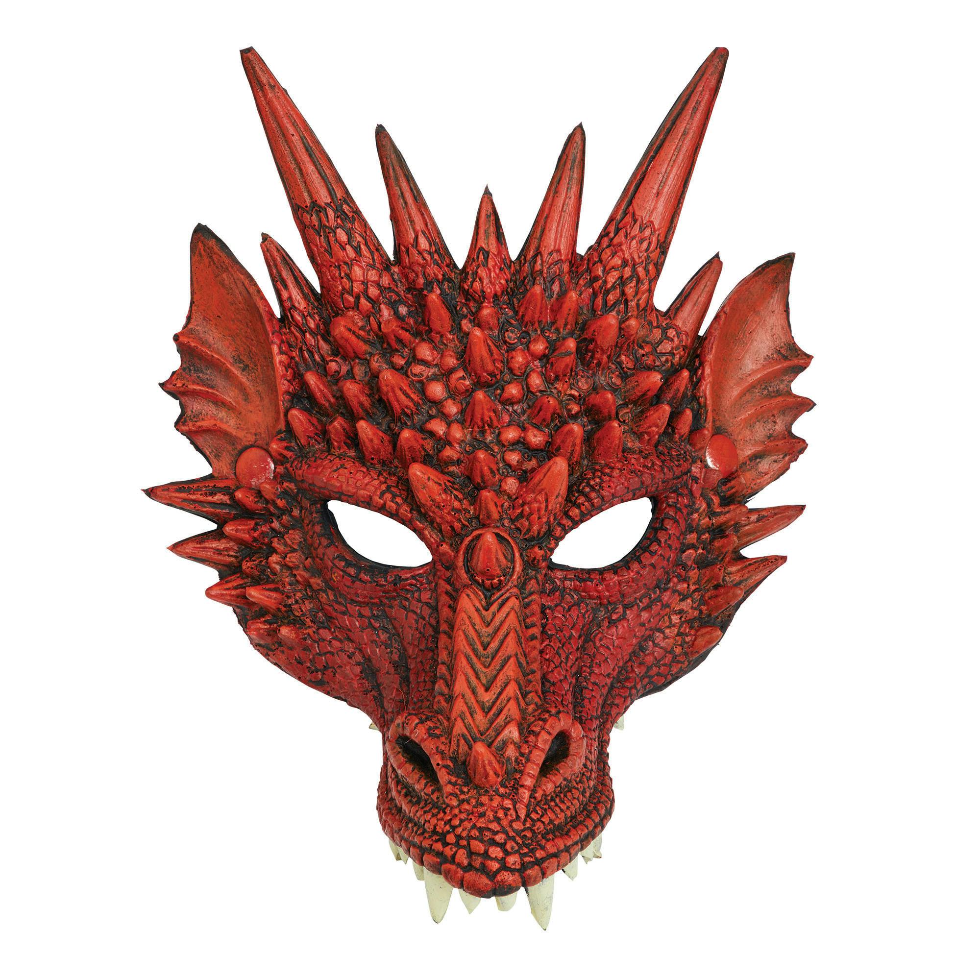 Bristol Novelty Unisex Red Adults Dragon Mask - One Size