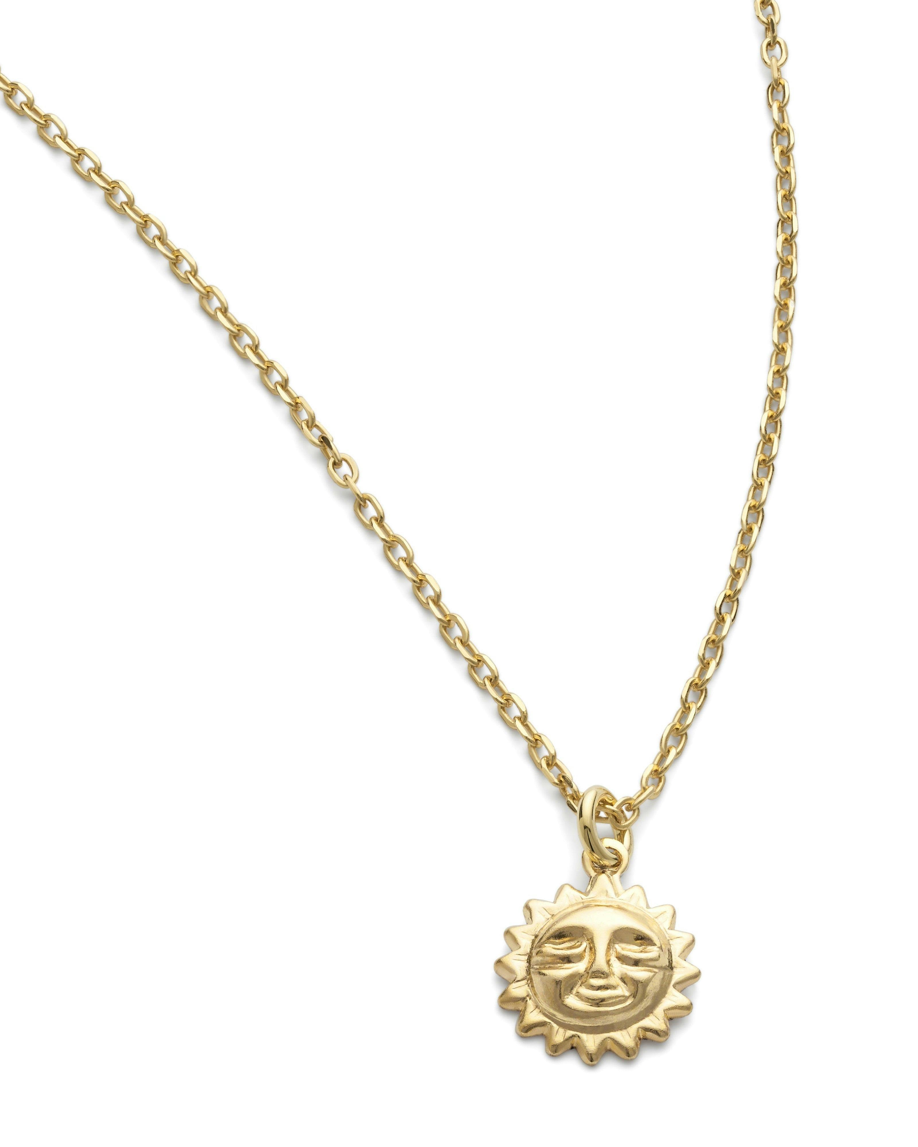 Elk & Bloom Gold Dainty 18K Sun Necklace - Pendant Only - No Thank You