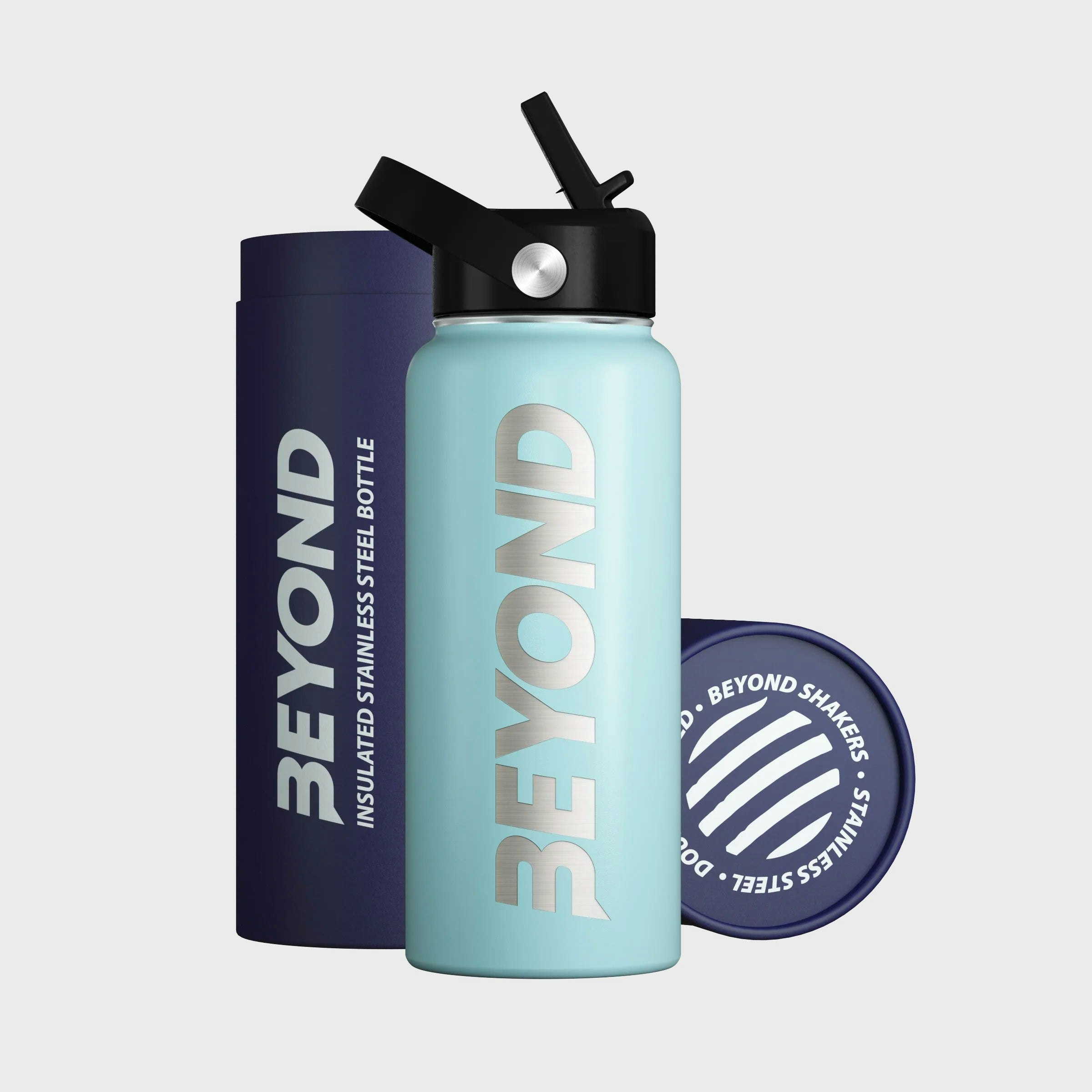 Beyond Shakers Blue 1 Litre Water Bottle - Pastel