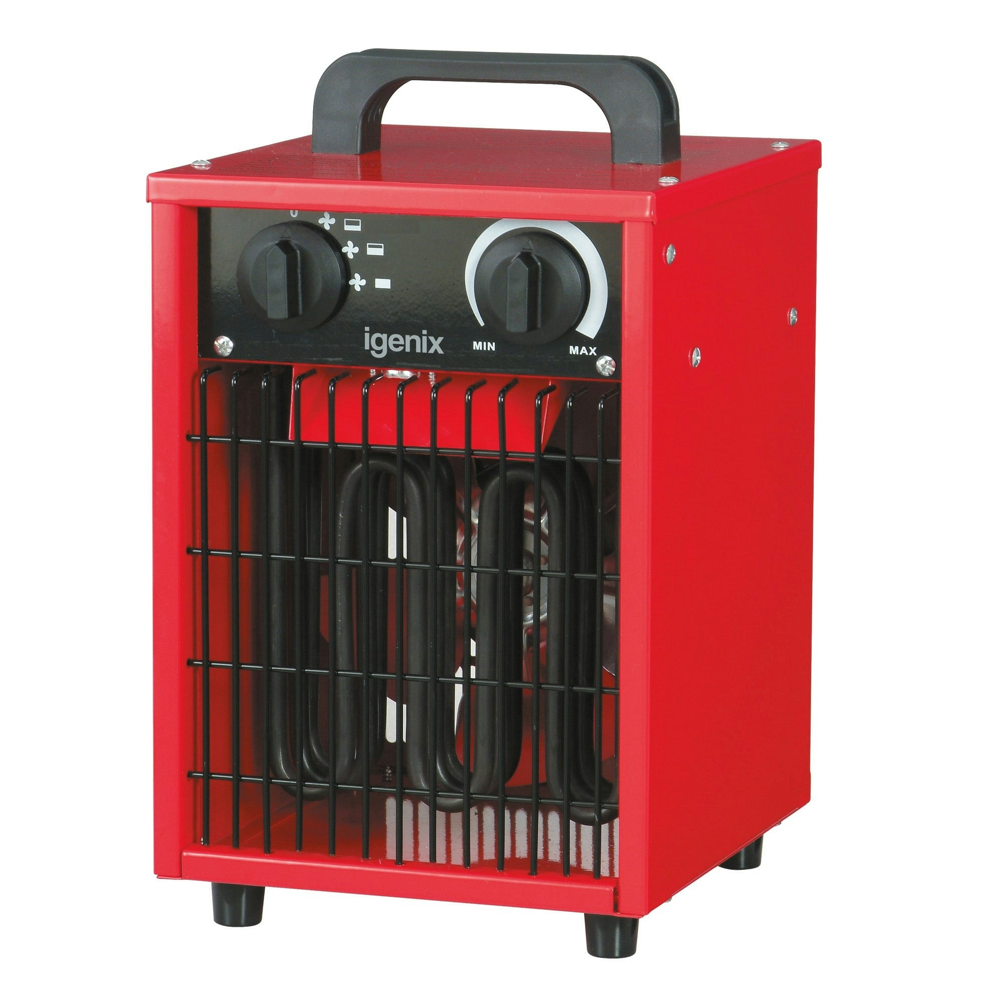 Igenix Red Commercial Drum Fan Heater, 3 Heat Settings, 2000W,