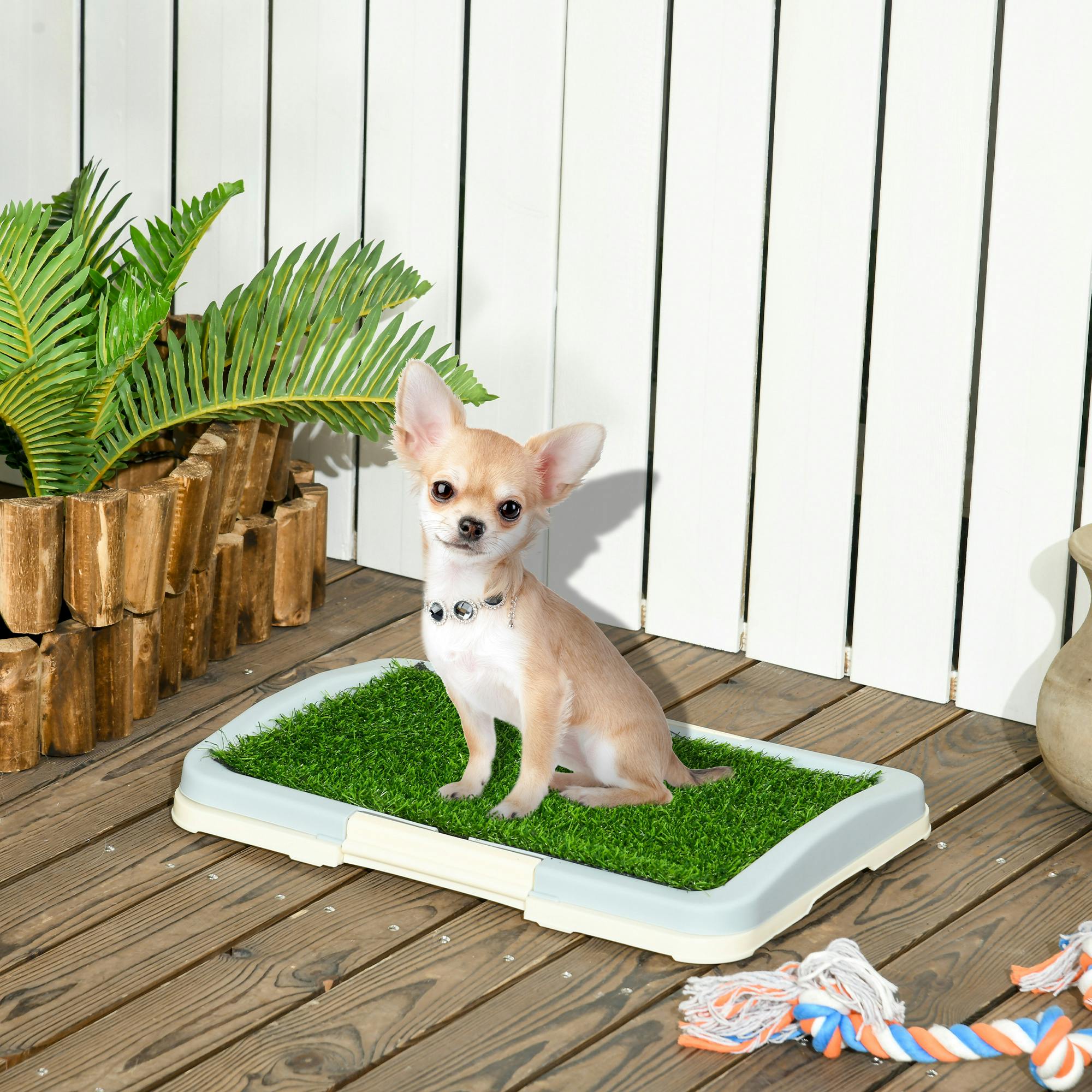 Indoor Dog Toilet Tray Artificial Grass Training Pad Grid System 46.5x34cm - Image 10