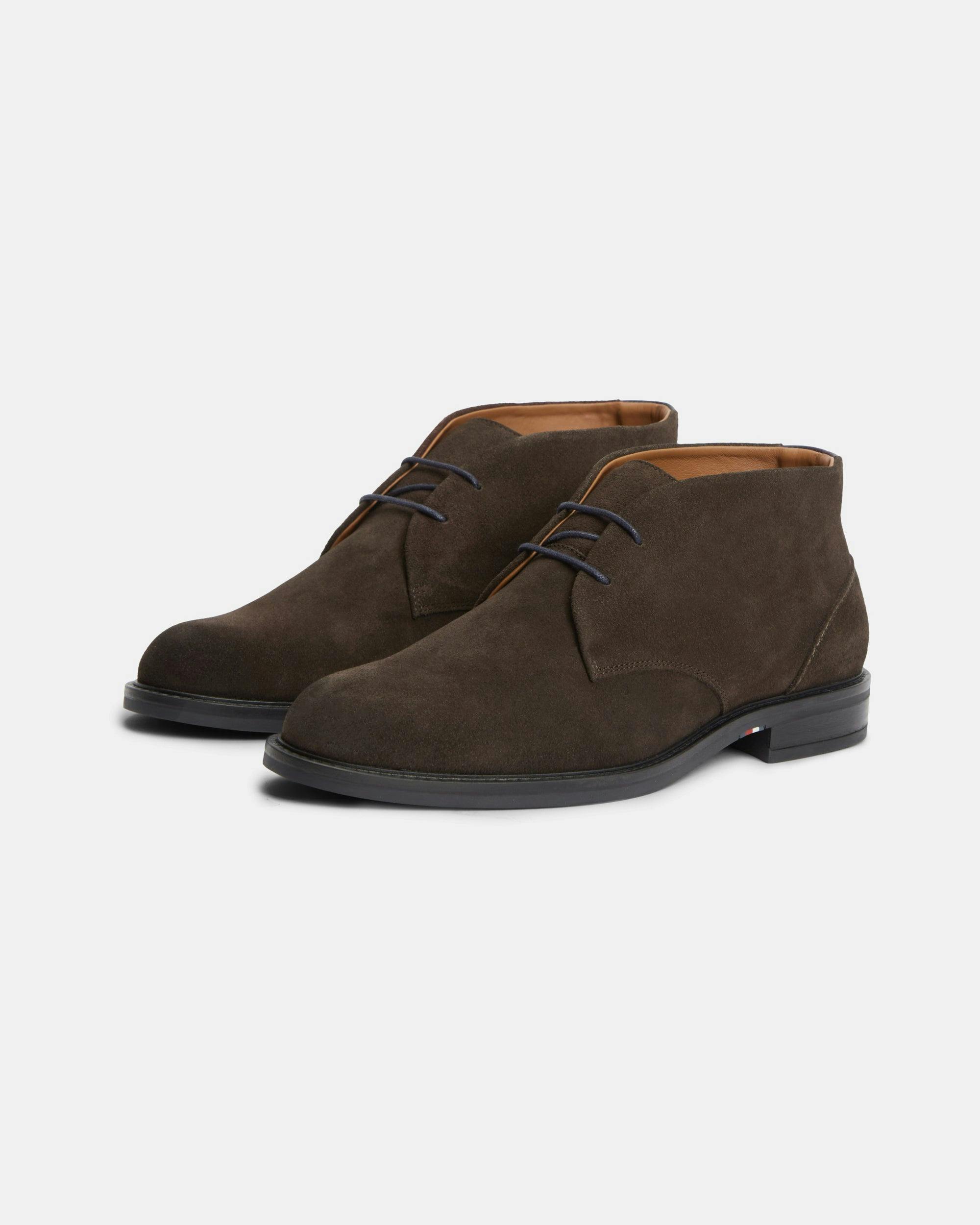 Tommy Hilfiger Lace-Up Suede Ankle Boots Men's Dark Brown Size 41 (7) - La Redoute - Image 3