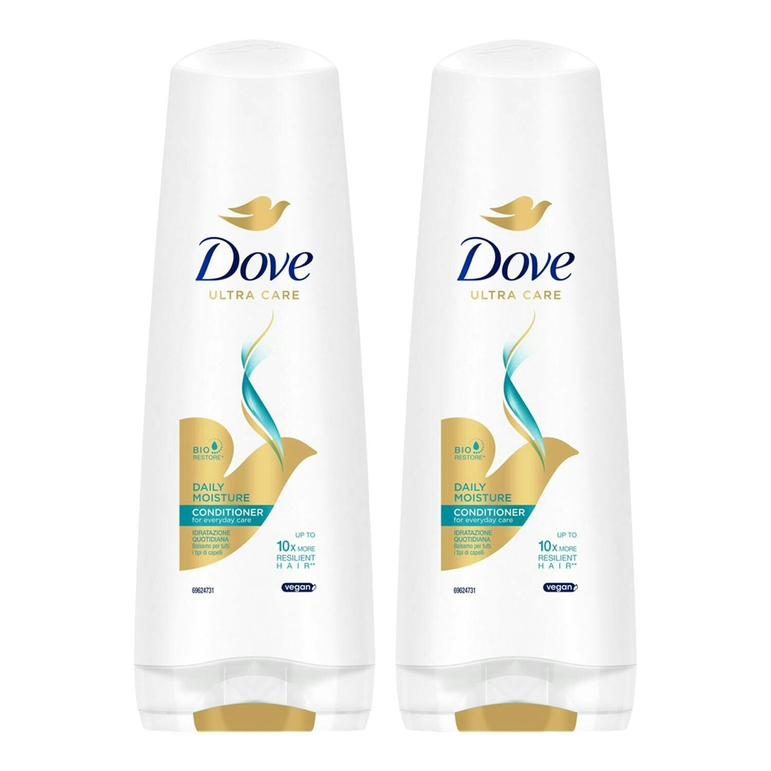 Dove Ultra Care Conditioner - Daily Moisture 2X350 Ml Bio Restore Technology