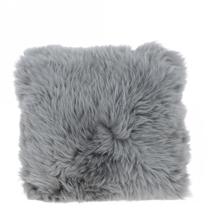 Rackhams Grey Sheepskin Cushion - One Size - Sheepskin