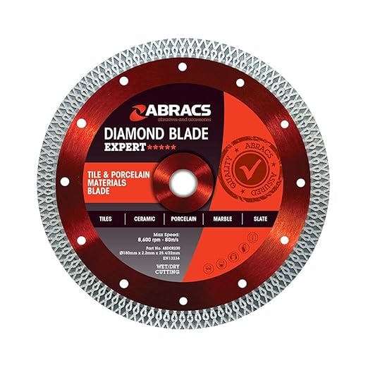 Abracs Abdcr250 Tile & Porcelain Cutting Diamond Blade - 250Mm X 1.8Mm X 30-25.4Mm Pack Contains 1 Piece